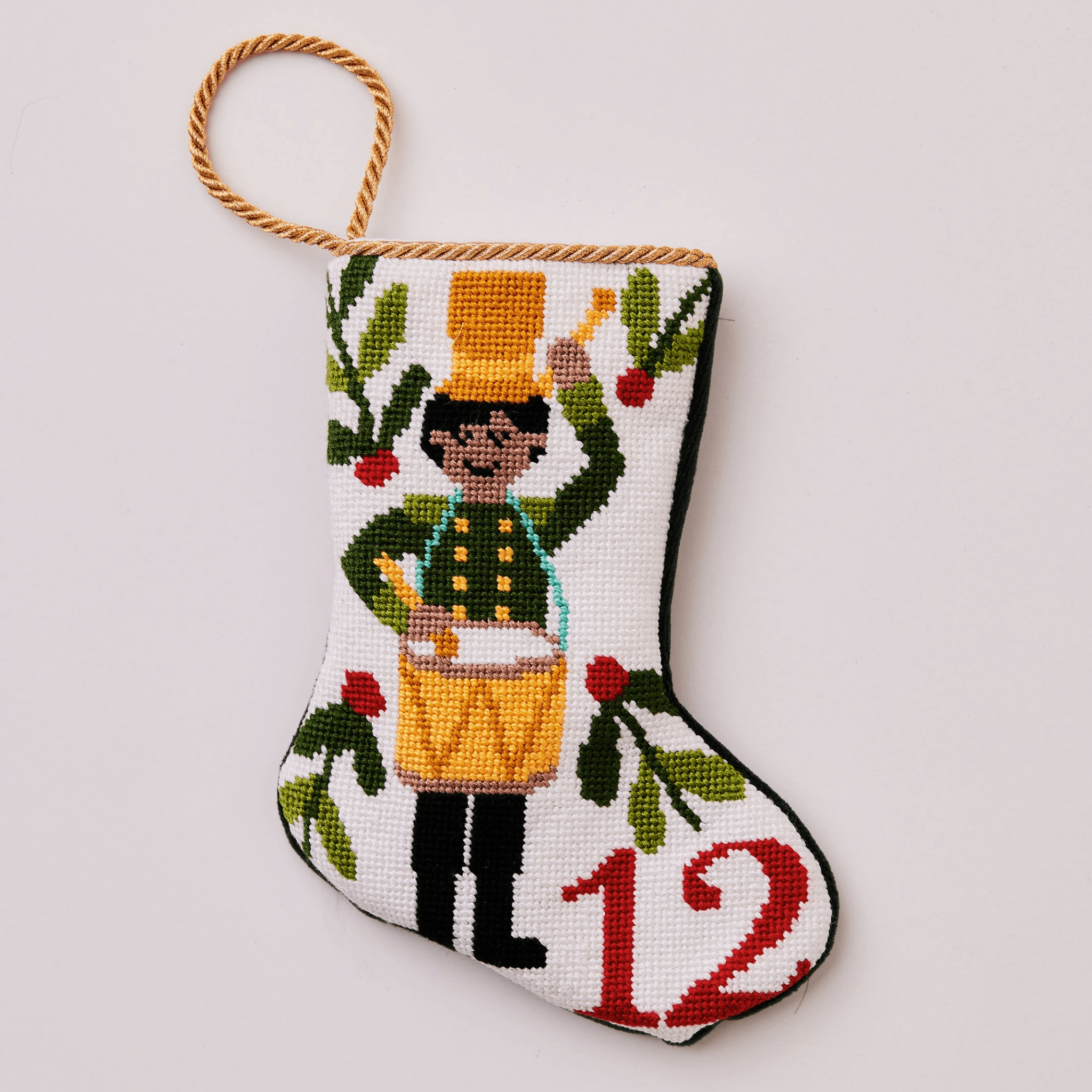 12 Days of Christmas Stocking Set - Holiday Decorations & Gift Fillers for Christmas Tree, Fireplace Mantel, and Party Favors