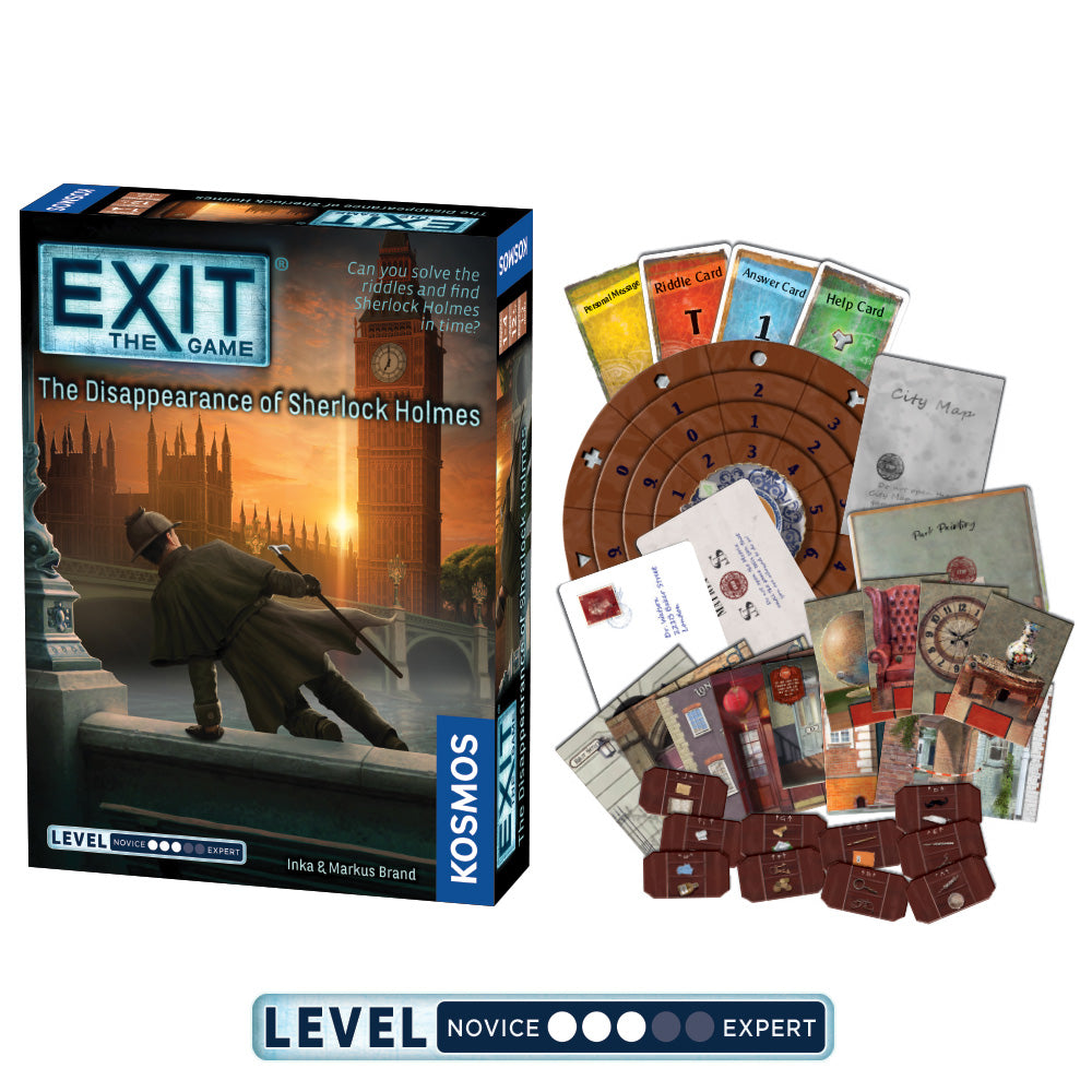 EXIT Game 3 Pack Bundle - Kids Jungle of Riddles, Professor's Last Riddle & Sherlock Holmes Disappearance | Escape Room Board Games for Family Game Night & Kids Party Activities