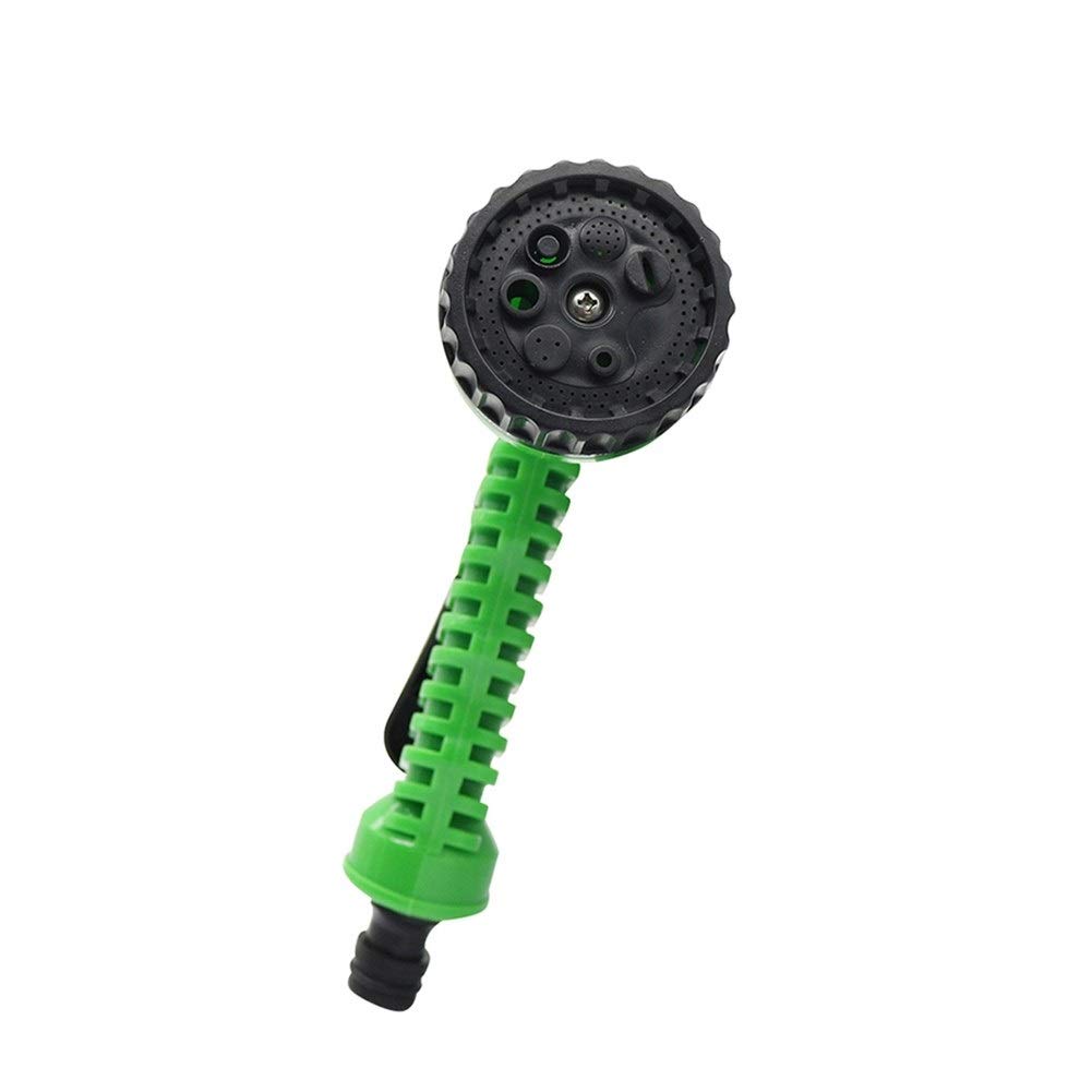 7-Pattern Adjustable High Pressure Garden Hose Nozzle - Car Wash, Lawn & Plant Watering Spray Gun - Portable Green Sprinkler for Outdoor Cleaning, Gardening & Vehicle Care