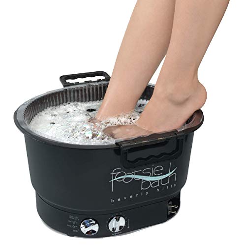 Footsie Bath Foot Spa with 4-Setting Switch, 30-Minute Timer & Temperature Control - Includes Tray & 5 Liners for Relaxing Pedicure & At-Home Foot Care