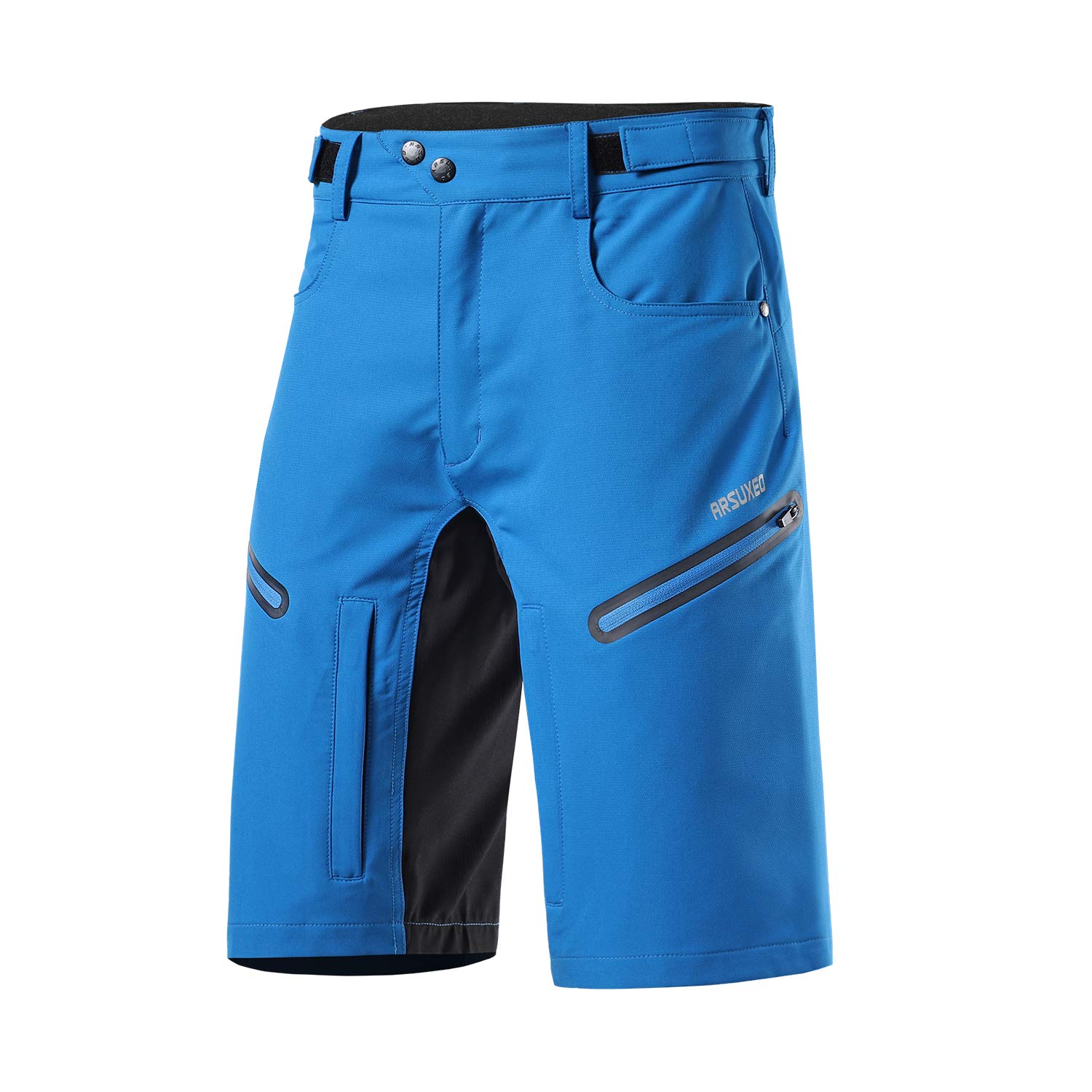 ARSUXEO Men's Cycling Shorts - Loose Fit Mountain Bike Shorts with Moisture-Wicking Waistband | Comfortable for Road Biking, Mountain Biking & Commuting