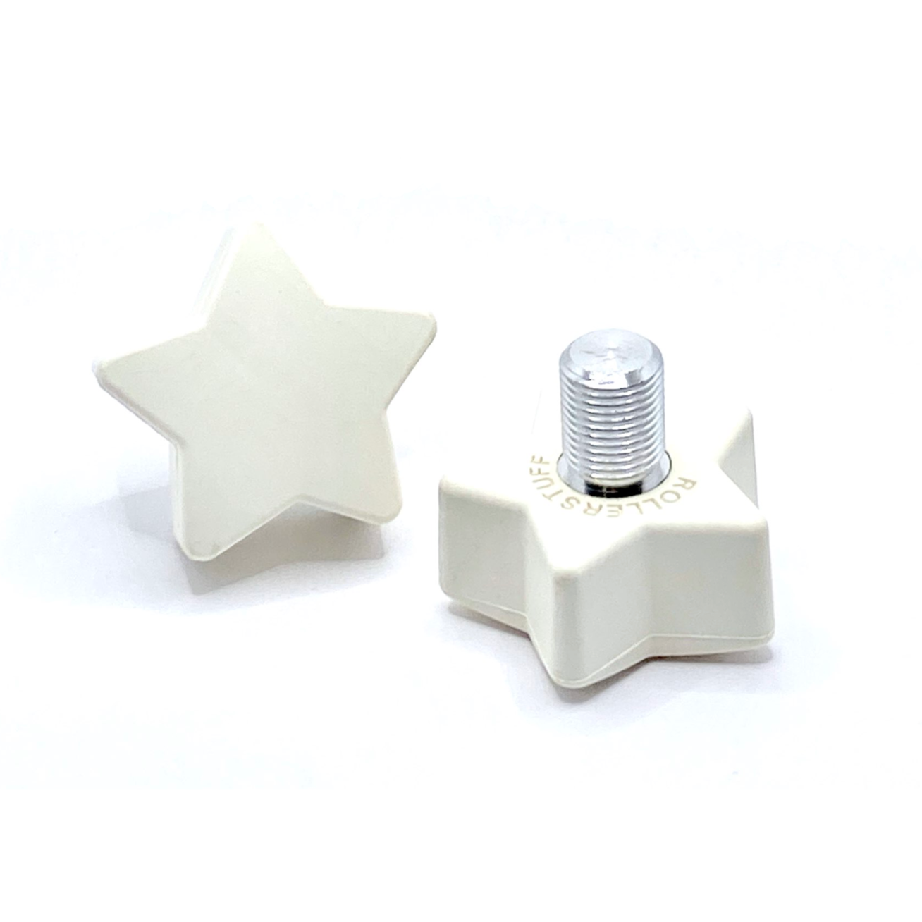 RollerStuff Twinkle Toes Adjustable Toe Stops - Oystar Pearl White for Roller Skates & Roller Derby - Perfect for Indoor & Outdoor Skating