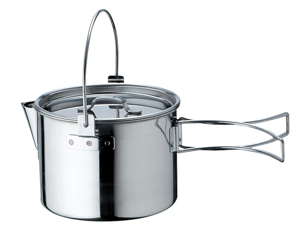 Snow Peak Kettle No.1 - Premium Stainless Steel Camping Kettle for Outdoor Cooking, Hiking & Backpacking - Lightweight & Durable Design for Boiling Water & Making Tea in Wilderness