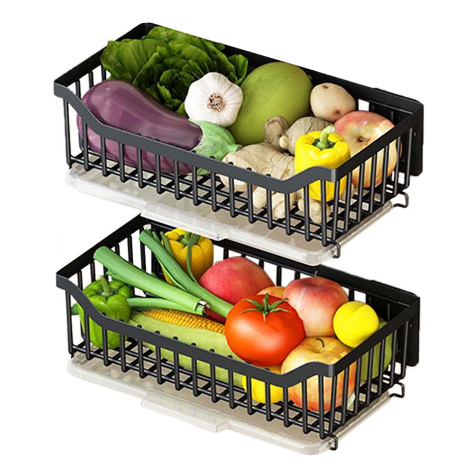 Stainless Steel Wall Mounted Kitchen Spice Rack - No Drill Adhesive Wall Organizer for Seasonings, Bathroom & Toilet Storage - Perfect for Small Spaces & B2 Floor Organization