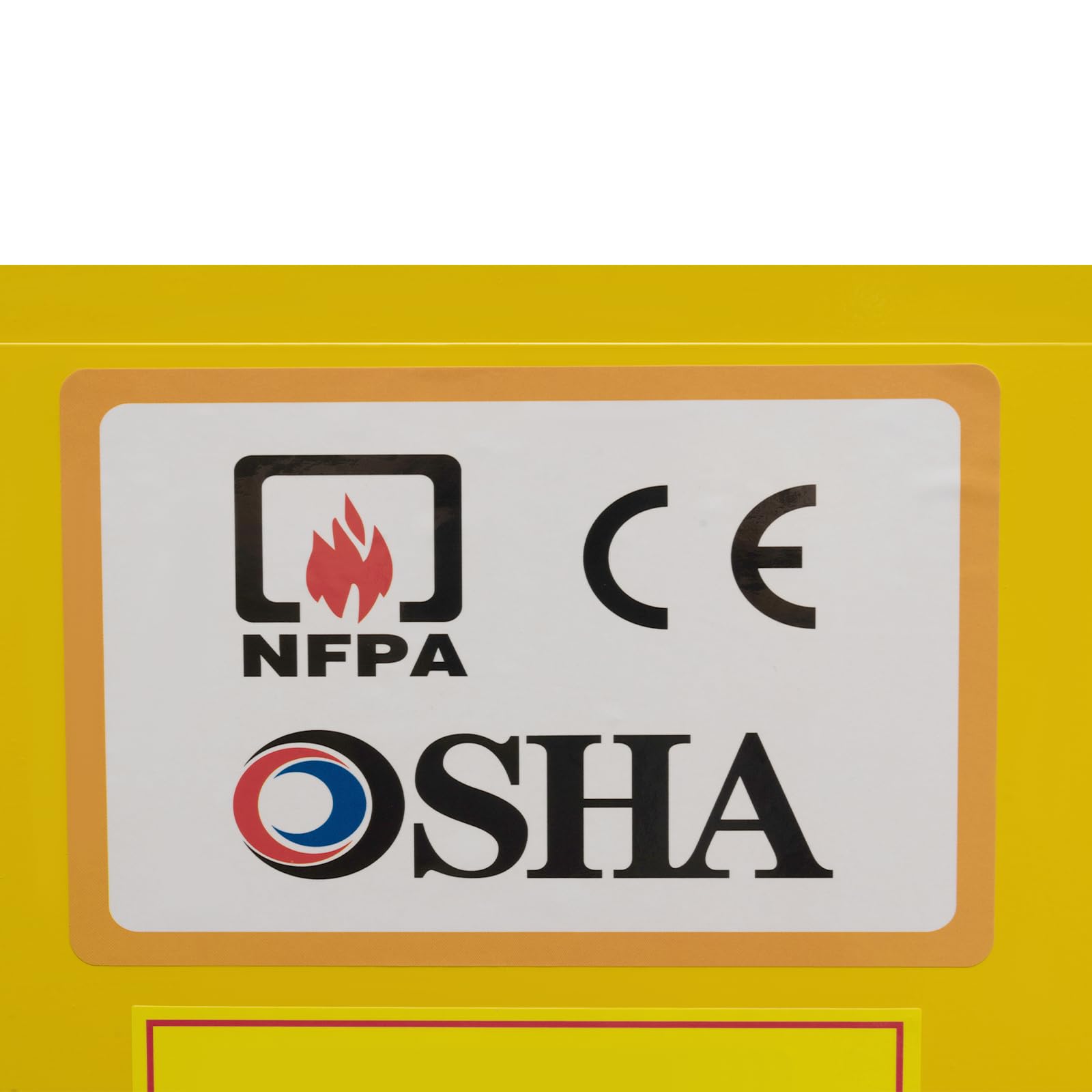4 Gallon Yellow Flammable Safety Storage Cabinet - Adjustable Shelf for Home & Industrial Use
