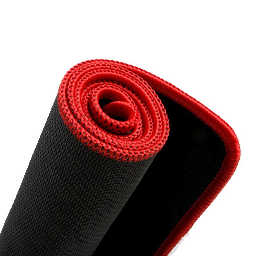 23''x12'' Large Red Gaming Mouse Pad with Non-Slip Rubber Base & Stitched Edges - Extended Cloth Mouse Mat for PC, Office, and Professional Esports (Red) - Perfect for Gaming, Work, and Computer Use