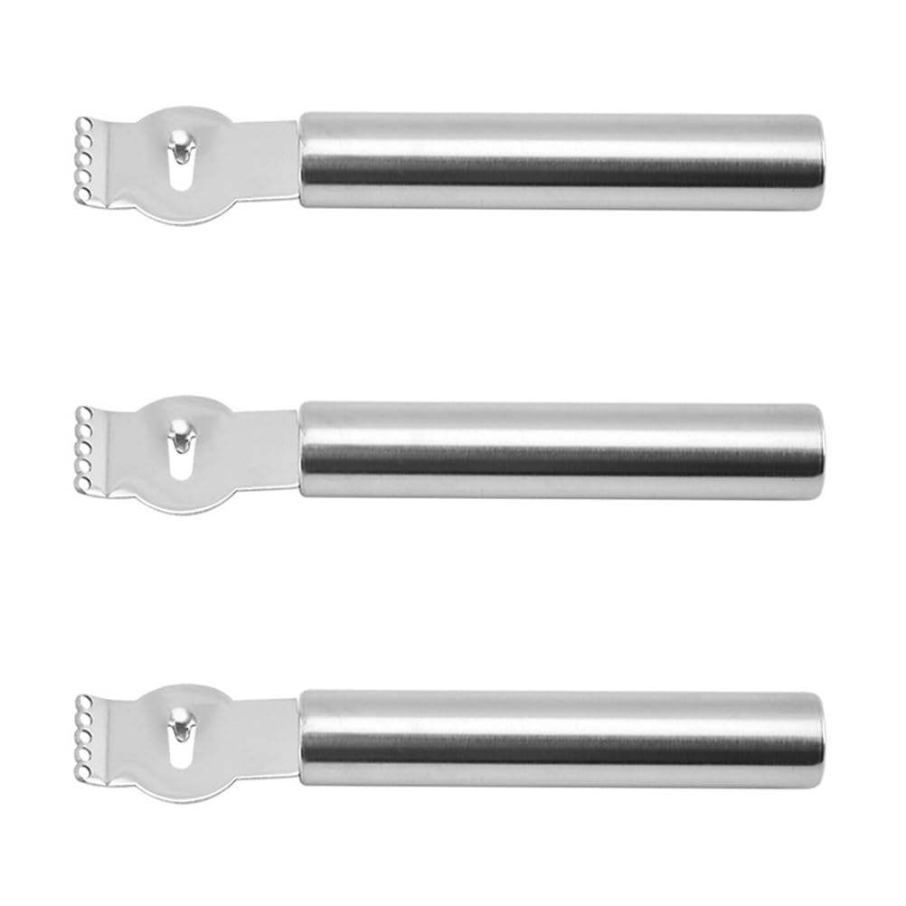 Hemoton 3-Piece Stainless Steel Citrus Peeler Set - Orange Peeler, Lemon Grater, Zester & Juicer for Kitchen, Baking & Cocktail Making - Perfect for Peeling, Grating Cheese & Extracting Citrus Juice