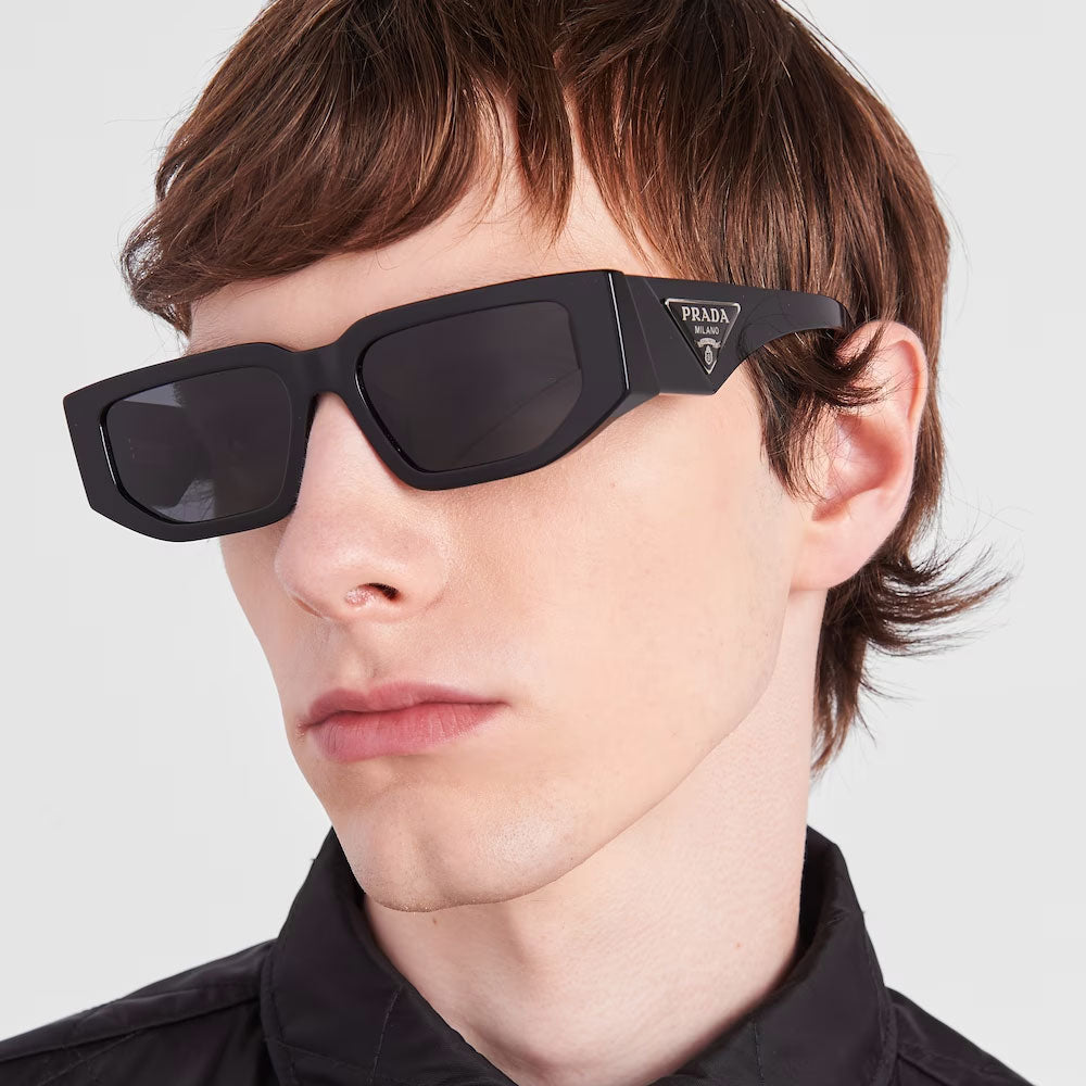 PRADA PR09ZS Triangle Rectangle Sunglasses for Women & Men - Classic Tortoise Shell Frame UV Protection - Perfect for Beach, Driving & Fashion Accessories