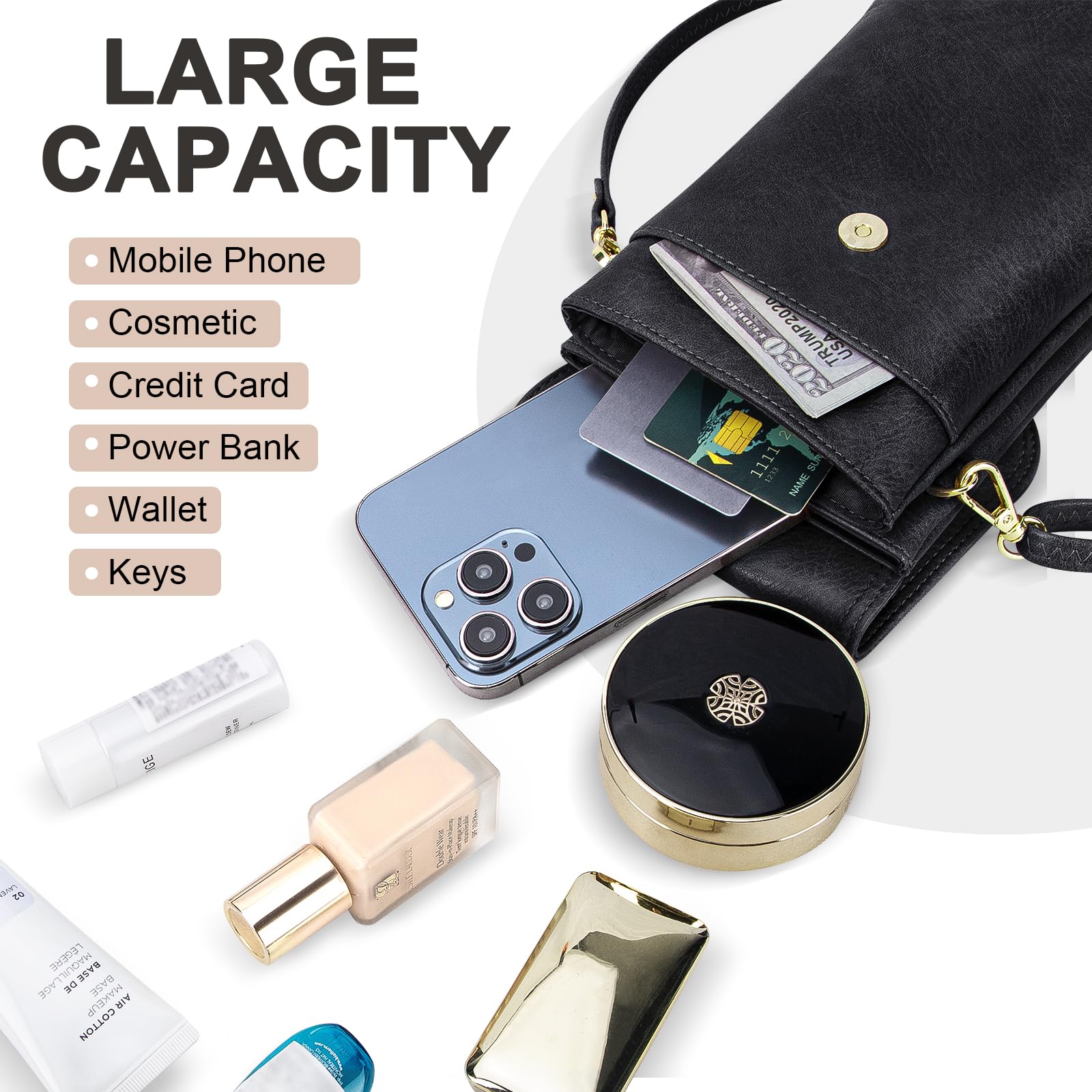 Women's Small Crossbody Cell Phone Purse - Stylish Shoulder Bag with Wallet Pouch for iPhone & Android - Perfect for Travel, Shopping & Everyday Use