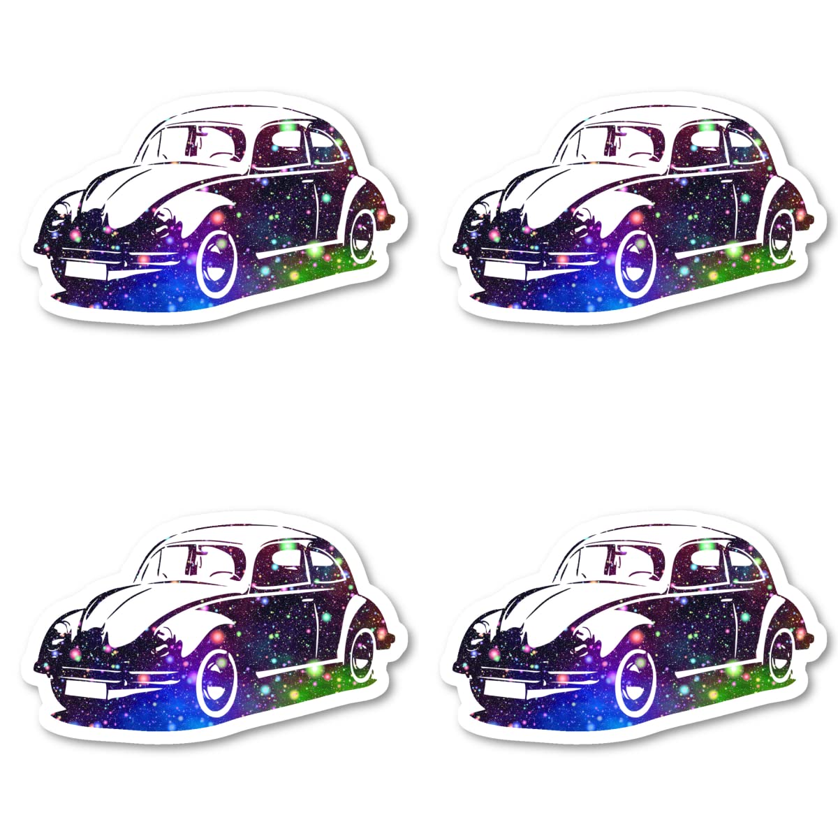 Galaxy Car Stickers 4 Pack - 2.5 Inch Vinyl Decals for Laptop, Phone, Tablet, Water Bottle - Space Themed Stickers for Kids & Adults - Perfect for School, Office, Travel & Personalizing Devices