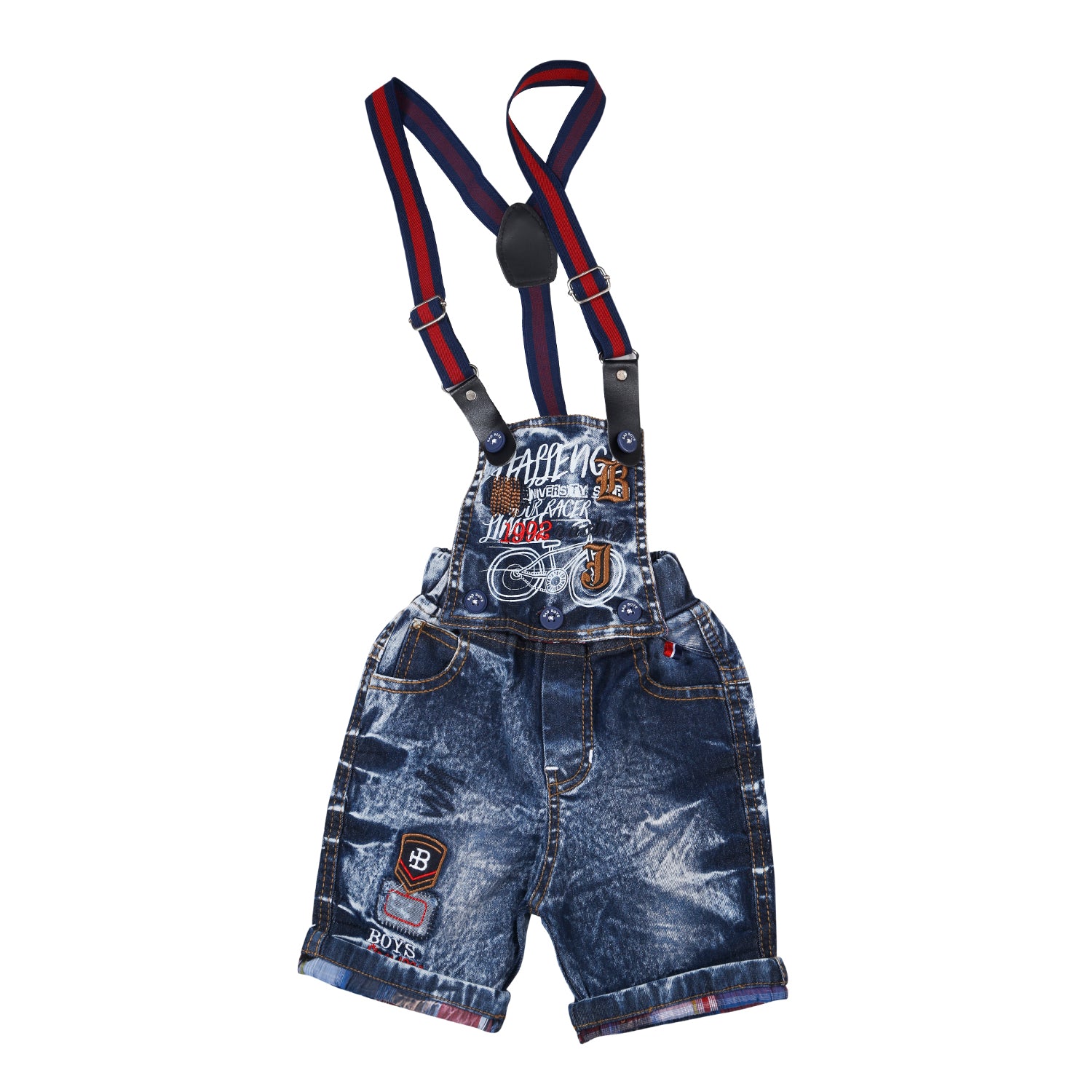 Bad Boys Half Dungaree Set - Trendy Kids Outfit for Playdates & Casual Wear | Comfortable Denim Romper for Toddlers & Boys