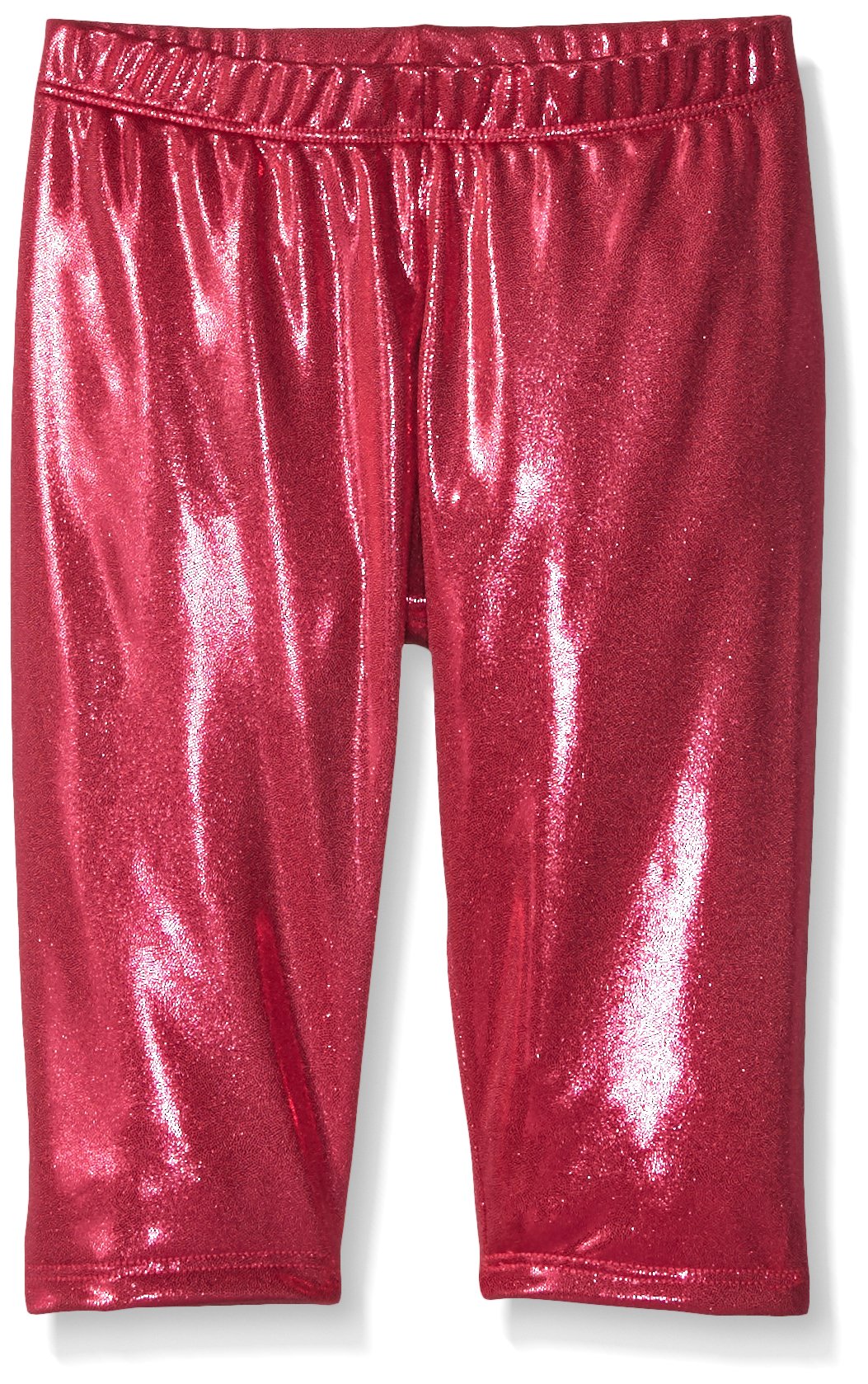 Gia Mia Girls' Metallic Capri Dance Pants - Shiny Performance Leggings for Ballet, Jazz, Hip Hop & Dance Classes