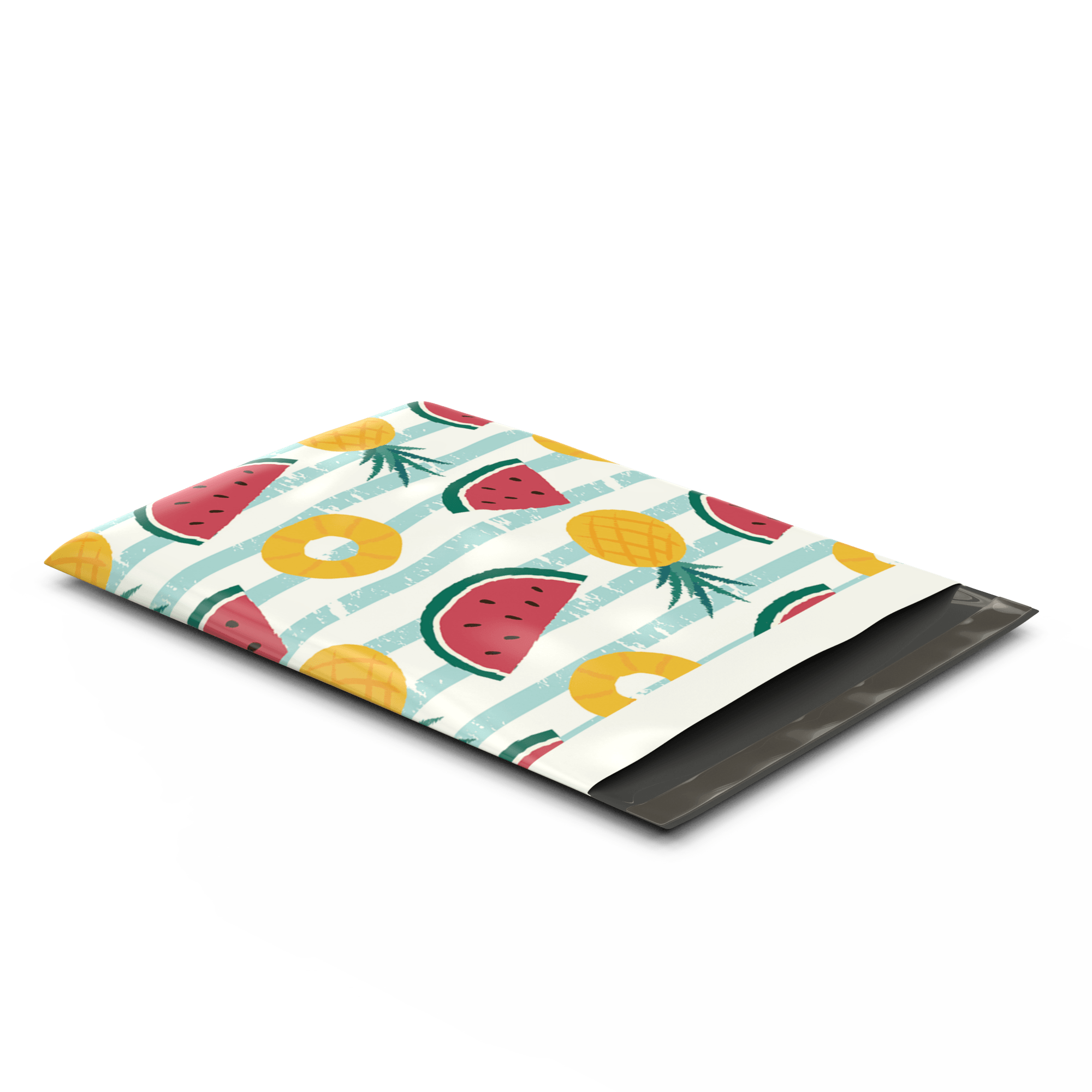 10x13 Inch Pineapple & Watermelon Printed Poly Mailers - Waterproof Shipping Envelopes for Ecommerce, Boutique & Subscription Boxes - Cute Fruit-Themed Mailing Bags for Small Businesses & Online Stores