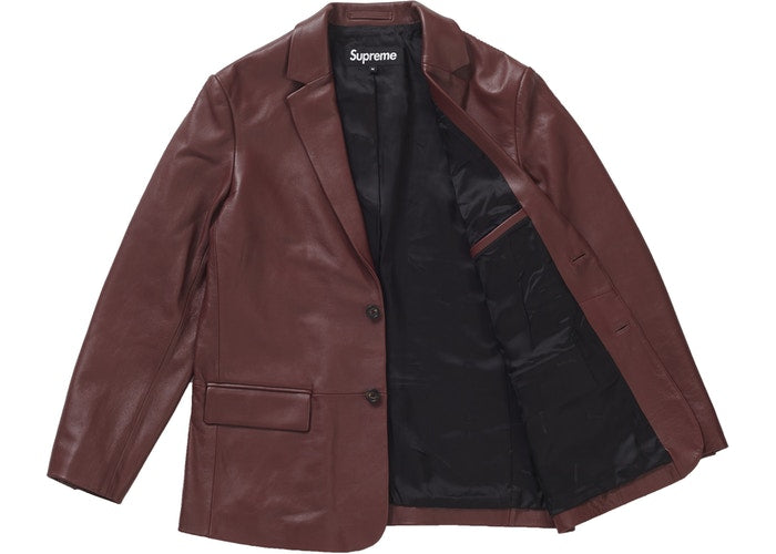 Premium Brown Leather Blazer for Men - Stylish Formal & Business Jacket - Perfect for Office, Weddings & Special Occasions