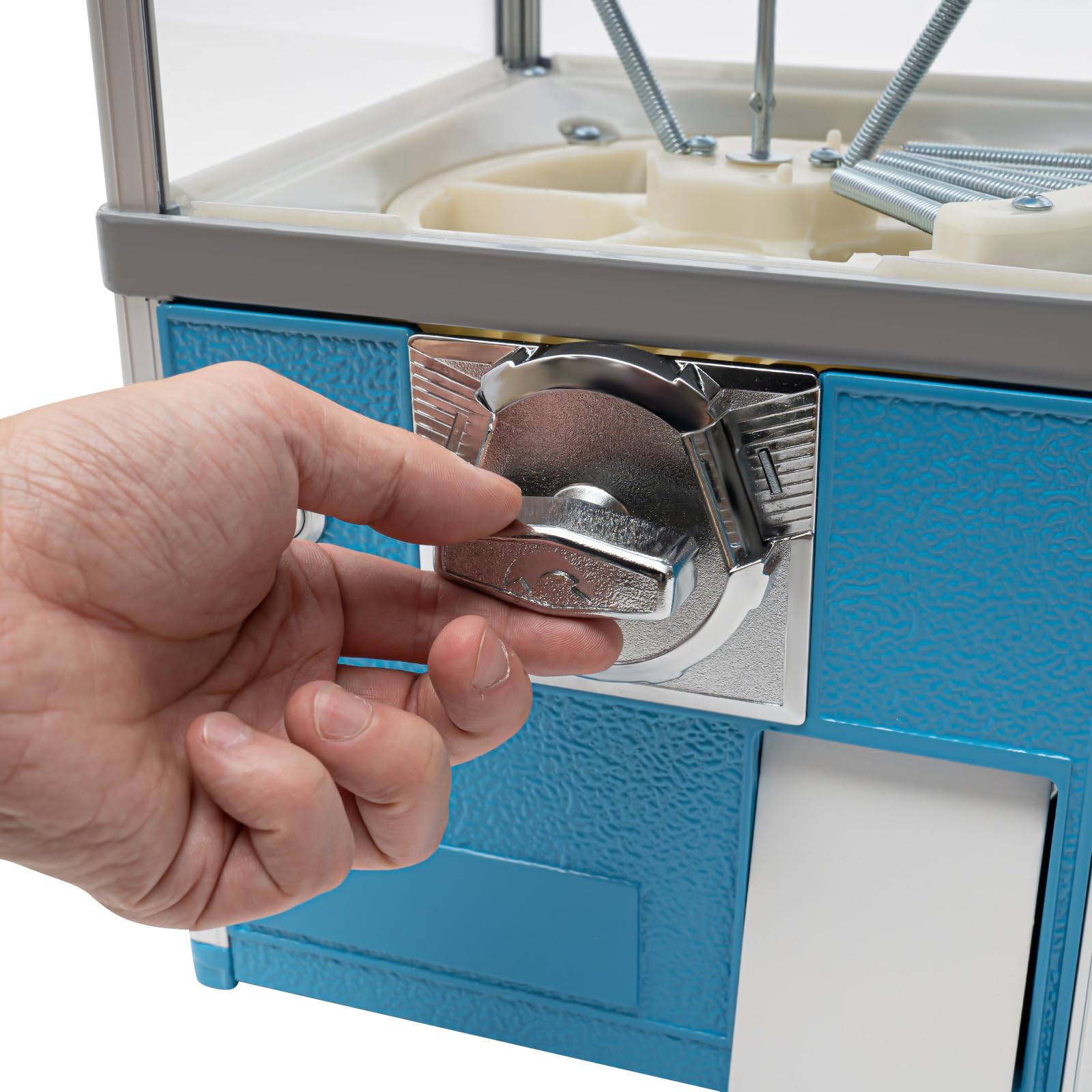 Commercial Bulk Vending Machine for Gumballs & Capsule Toys - 25 Cent Coin Operated Candy Dispenser (4.5-5cm Balls, Blue) - Perfect for Arcades, Malls, and Retail Stores