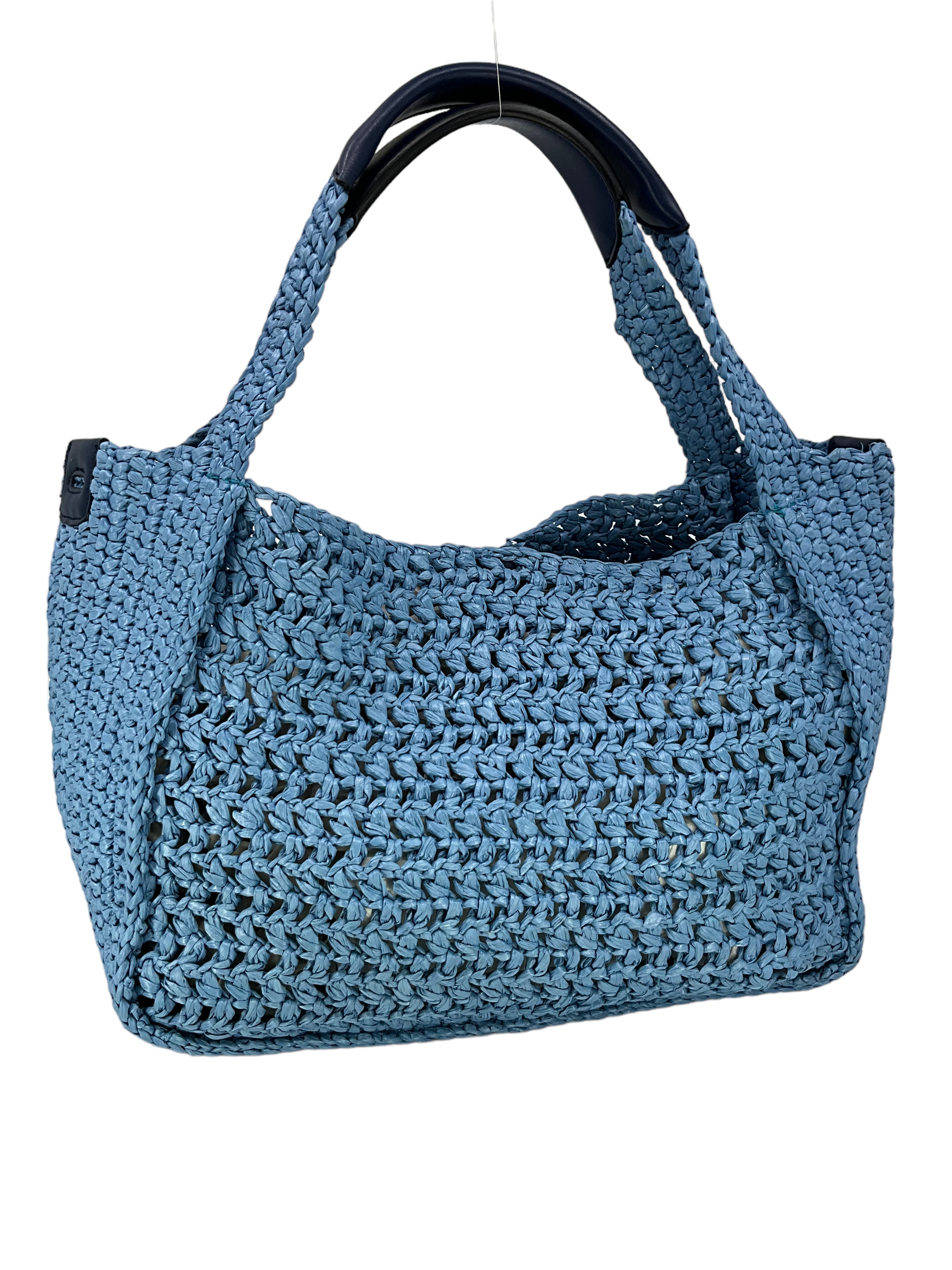 Stella Embroidered Logo Raffia Tote Bag - Stylish Summer Beach Bag for Women, Perfect for Vacation, Shopping & Outdoor Activities