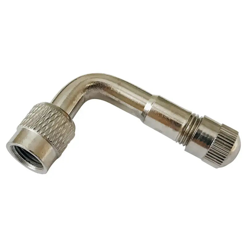 Chrome Bent Valve Extension - Universal Fit for Tires, Trucks & SUVs - Durable Metal Air Valve Stem Extender - Perfect for Off-Roading, Car Wash & Low-Clearance Vehicles