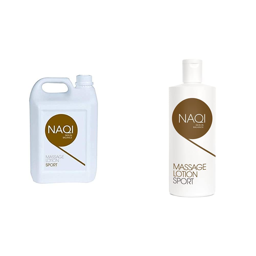 NAQI Sports Massage Lotion - Deep Hydration Oil-Rich Formula for Athletes & Recovery - 5L & 500ml Options - Perfect for Post-Workout, Physical Therapy & Relaxation