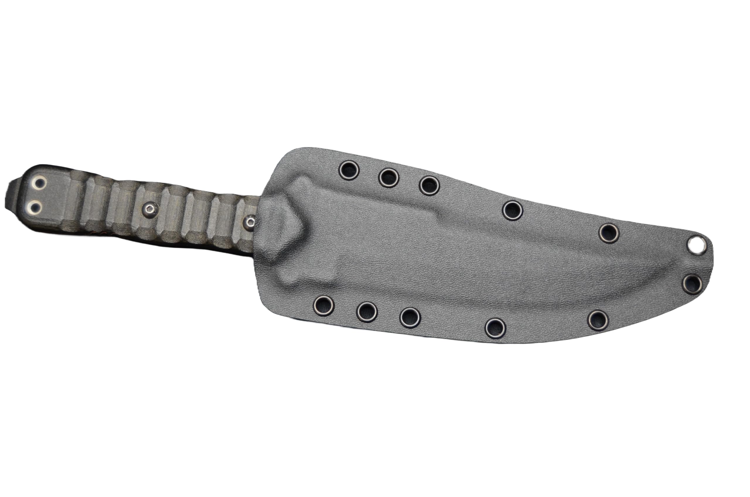 TOPS Knives Zero Dark 30 Tactical Fixed Blade Knife with Black Kydex Sheath by Red Hill Sheaths - Survival, Hunting, Outdoor Camping EDC Gear