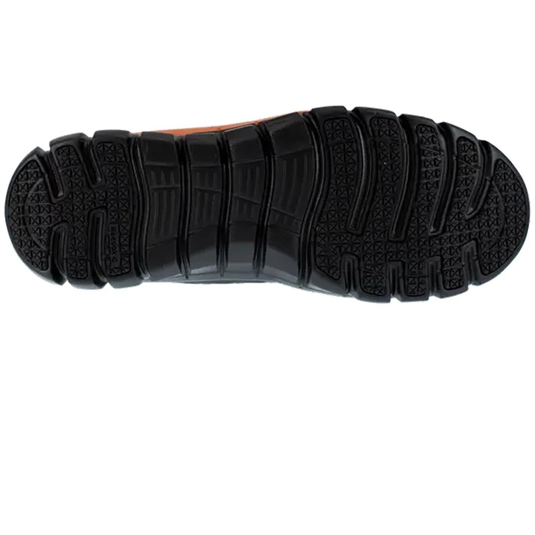 Sublite Cushion Composite Toe Athletic Work Shoes for Men - Lightweight Safety Shoes with Shock Absorption, Black/Orange - Perfect for Construction, Warehouse & Industrial Work