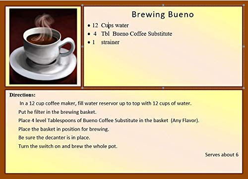 Original Bueno Coffee Substitute - 2-3 Pound Bags of Garbanzo Bean Coffee | Caffeine-Free, Gluten-Free Alternative | Perfect for Morning Brew, Camping & Keto Diet