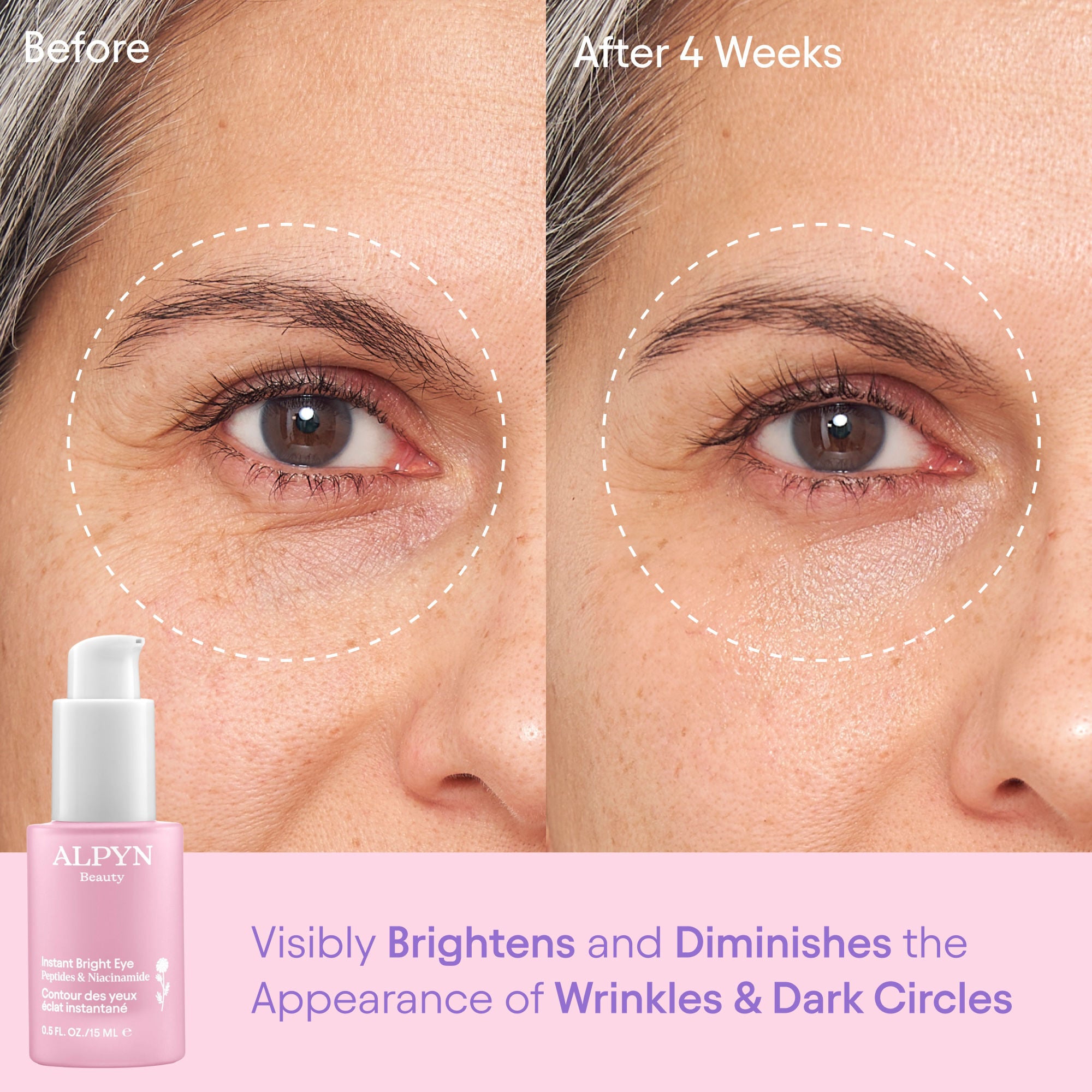 Instant Brightening Eye Cream with Peptides & Niacinamide - Dark Circle Treatment for Puffy Eyes, Anti-Aging & Hydrating - Perfect for Morning & Night Skincare Routine