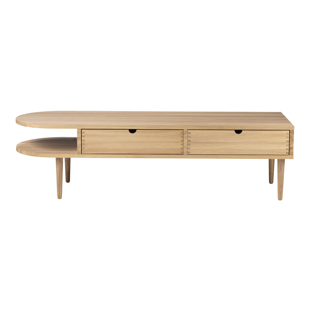 F24 Radius Bench - Modern Wooden Bench with Curved Design for Living Room, Bedroom, or Entryway - Perfect for Home Decor and Seating