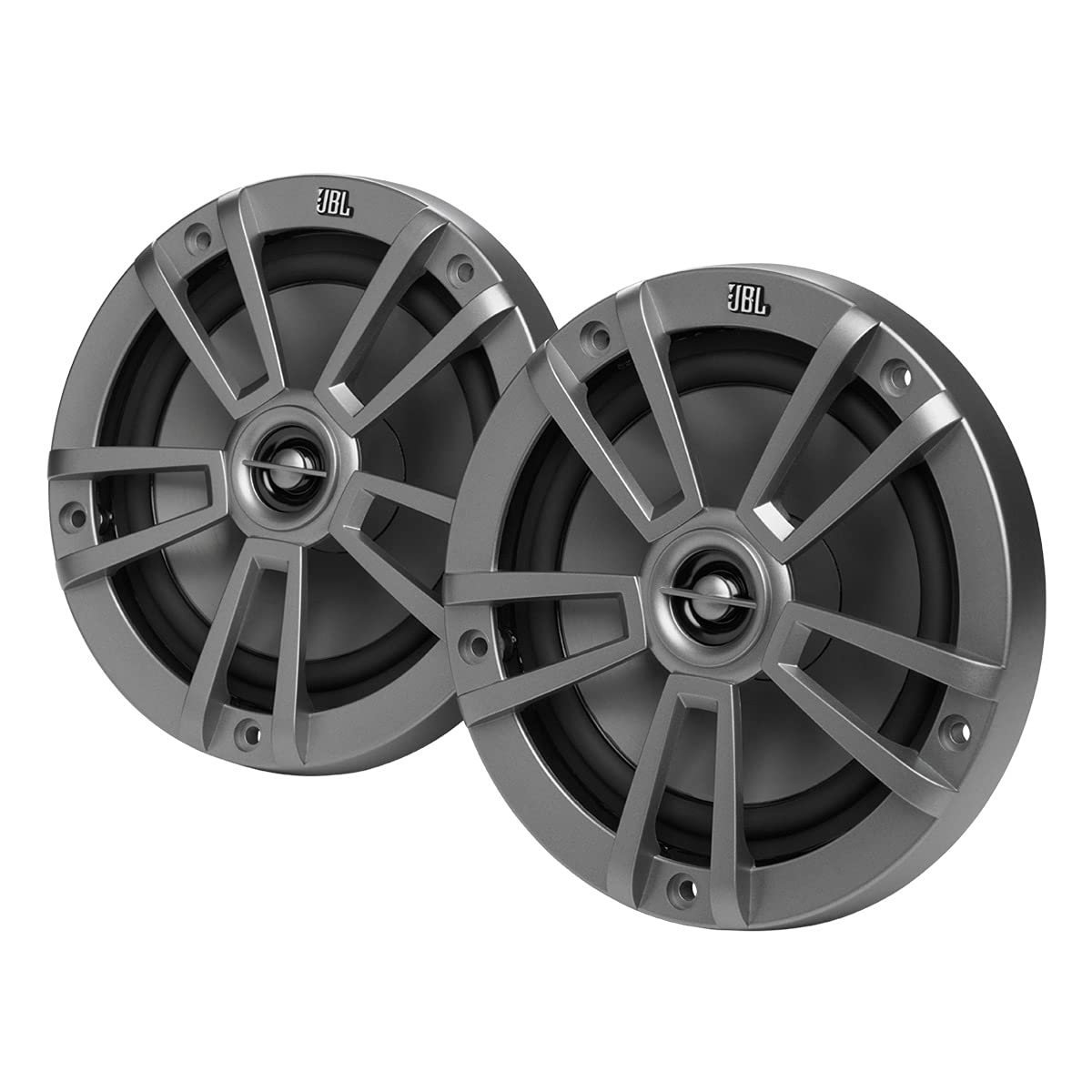 JBL 8 Inch (200mm) 2-Way Marine Waterproof Boat Speakers 125W RMS - Gray - Perfect for Boats, Yachts & Outdoor Marine Audio Systems