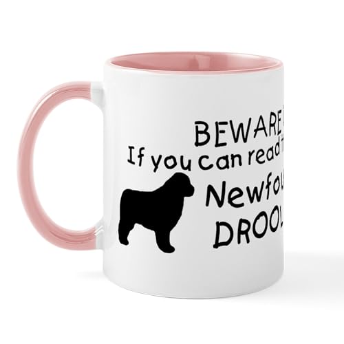White/Pink Inside - Newfoundland Dog Drool Zone Mug
