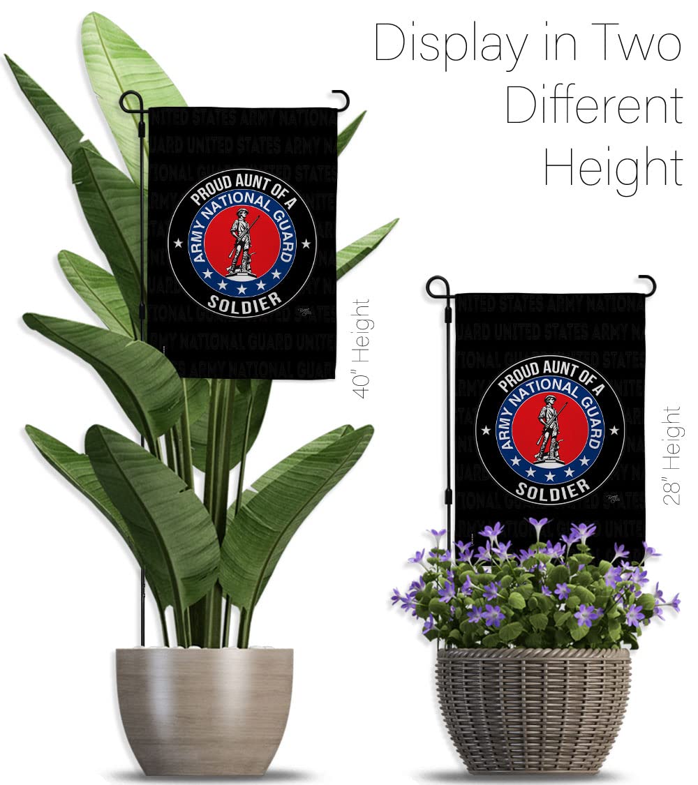 Army Soldier Garden Flag Set with Stand - Military Veteran Gift for Yard & Home Decor