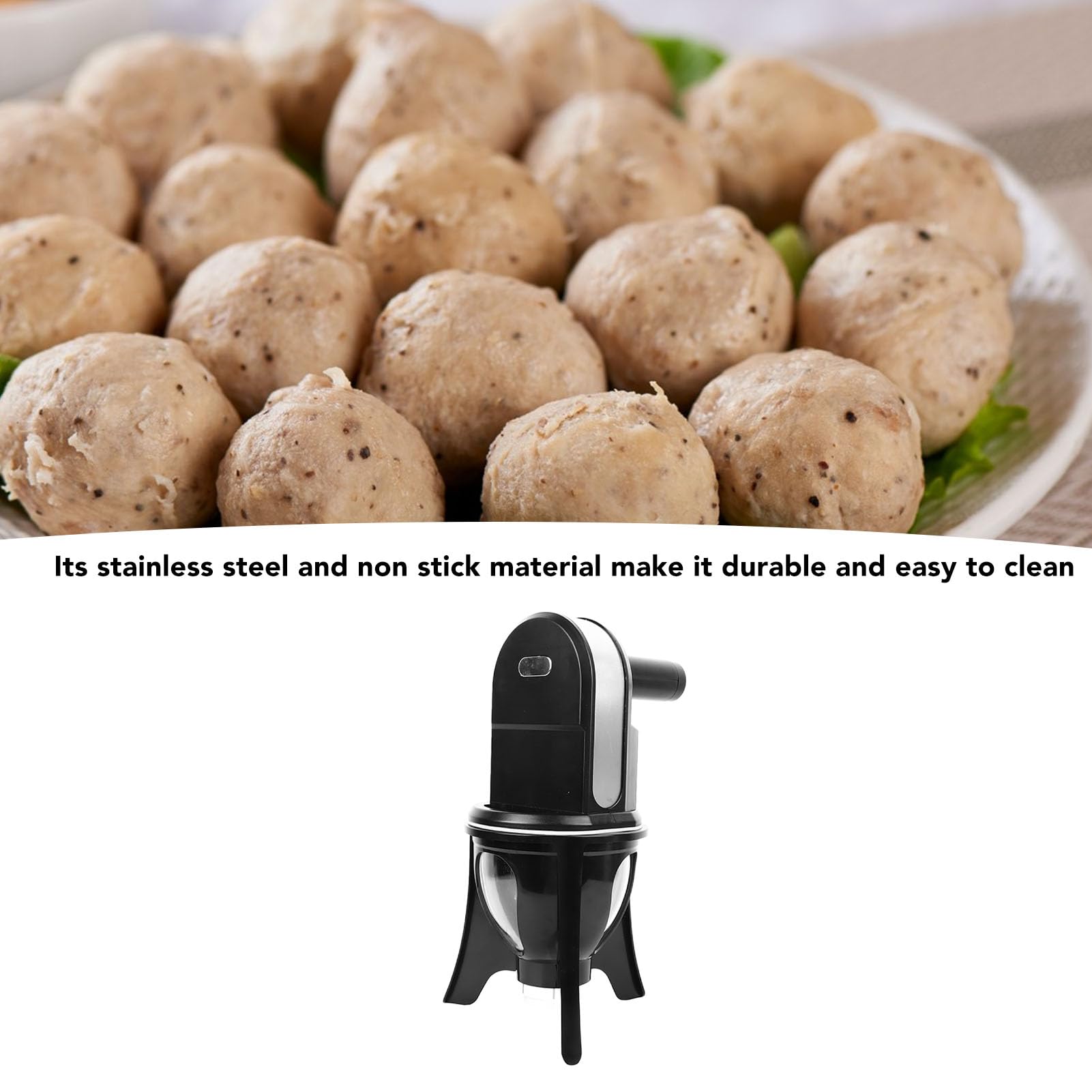 Automatic Meatball Maker Machine - Commercial Dumpling & Tangyuan Maker with US Plug for Restaurants, Catering & Home Cooking
