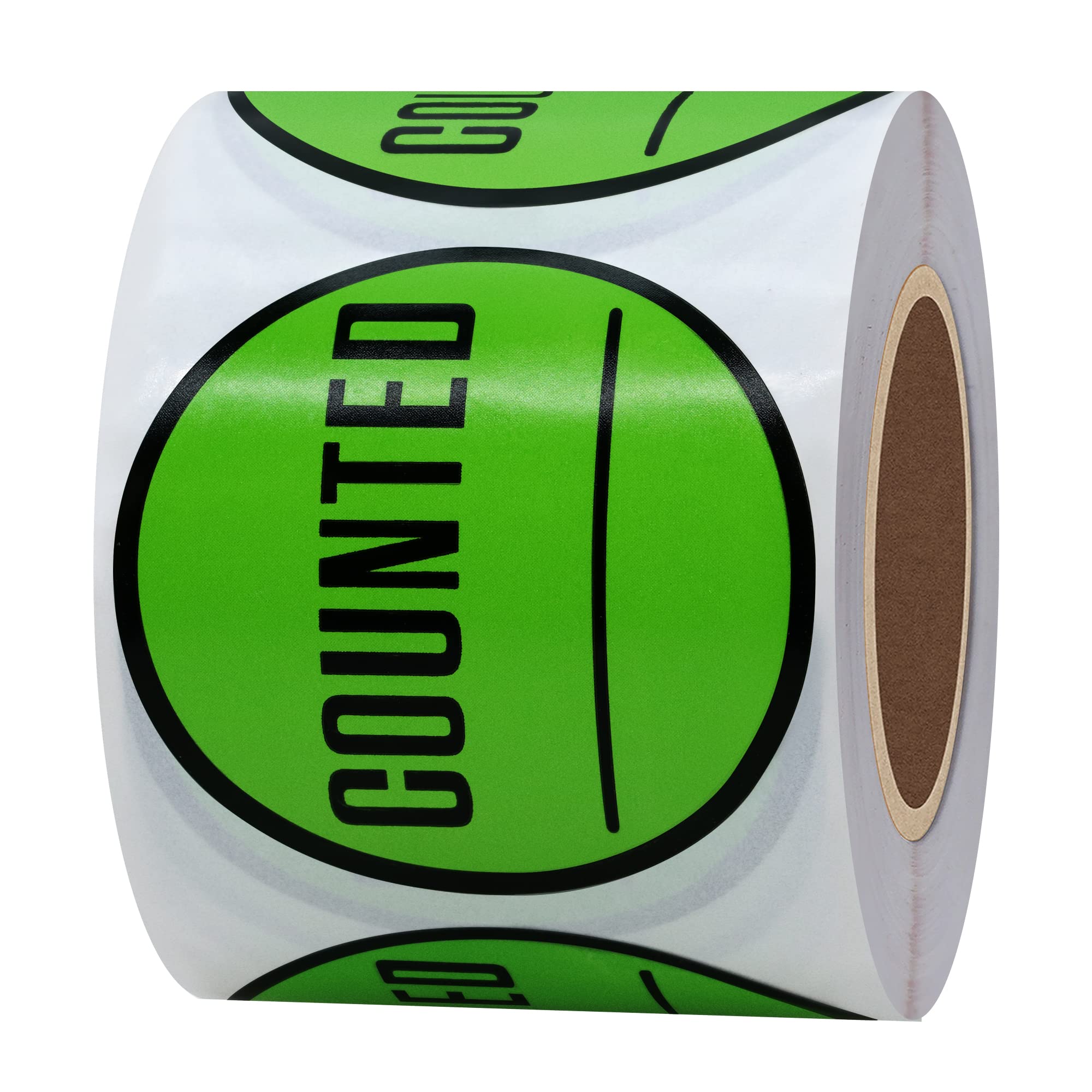 2 Inch Round Counted Inventory Control Stickers - 300 Adhesive Labels Per Roll (10 Rolls) for Shipping, Warehouse & Stock Management - Perfect for Barcode Labeling, Asset Tracking & Organization