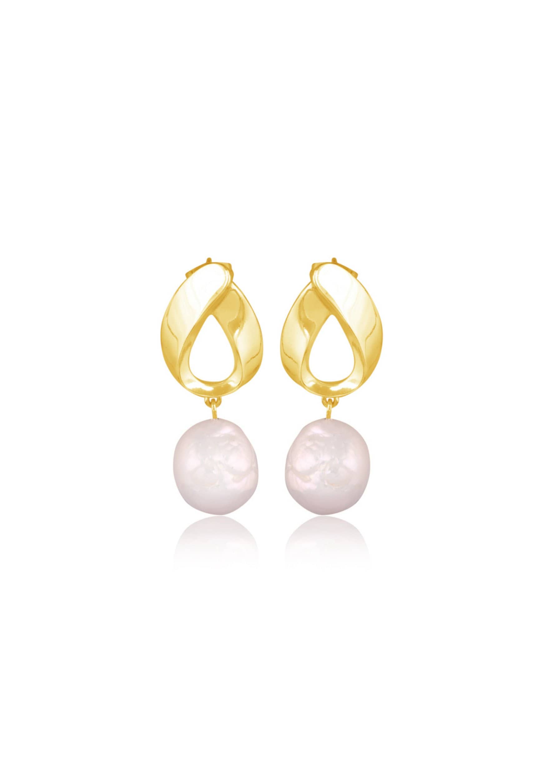 Modern Art Pearl Drop Stud Earrings for Wedding – Elegant Bridal Jewelry by Lola Knight | Perfect for Brides, Bridesmaids & Formal Occasions