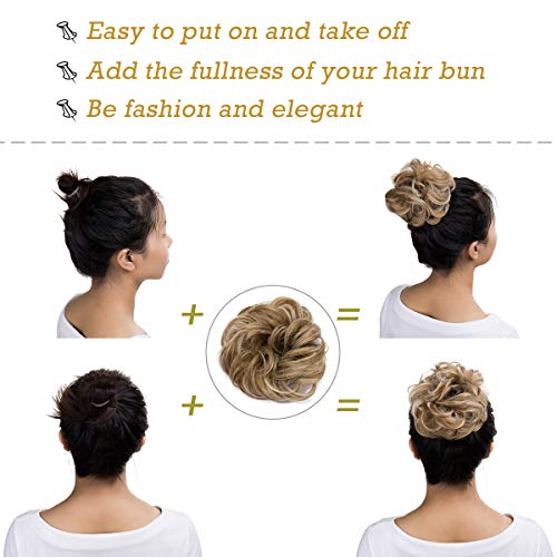 Messy Bun Hair Extension for Curly Hair - Clip-in Updo Hairpiece for Women | Perfect for Weddings, Parties & Everyday Styling