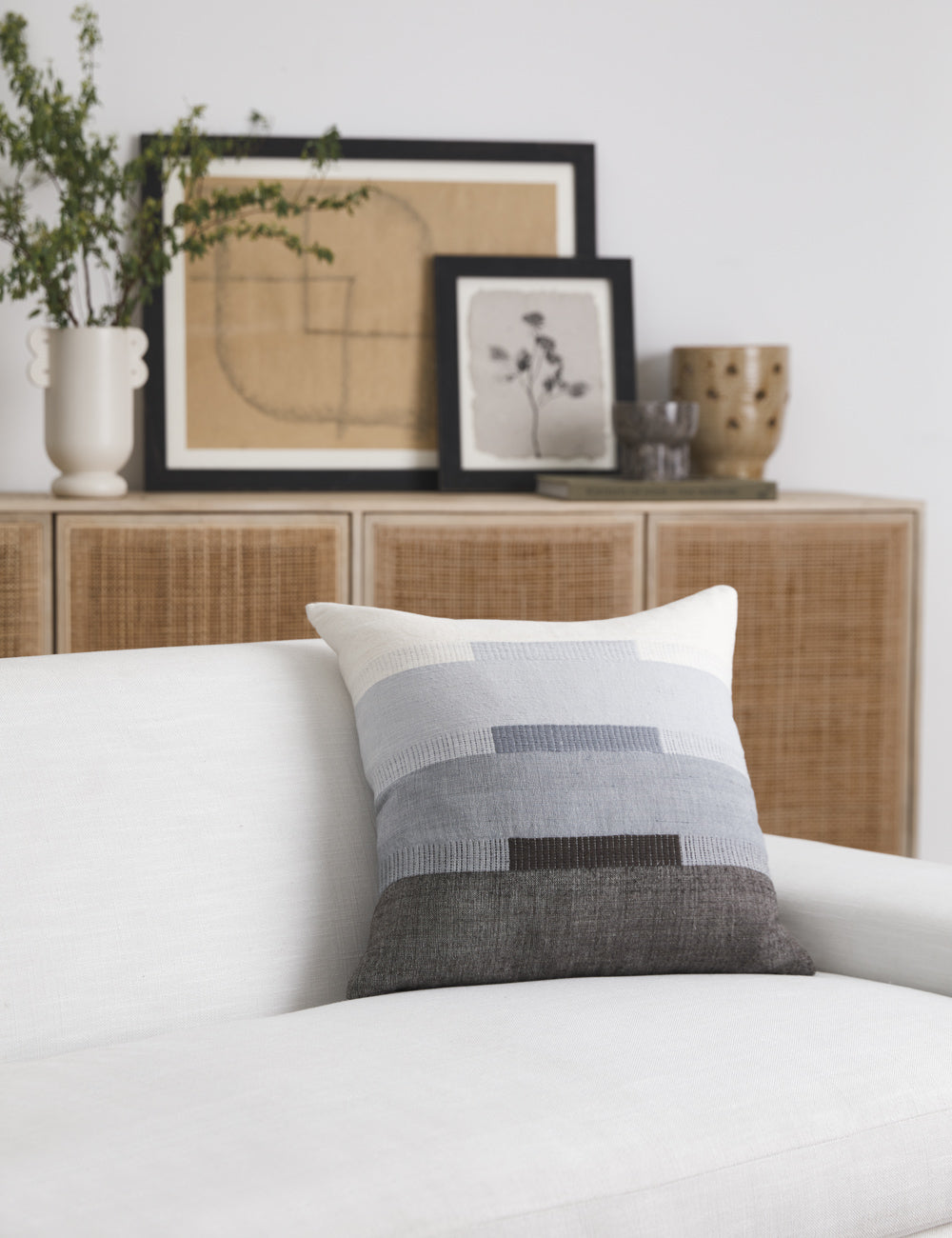 Bole Road Textiles Bale Pillow - Handmade Decorative Throw Pillow Cover for Sofa, Bed & Home Decor - Perfect for Living Room, Bedroom & Cozy Spaces