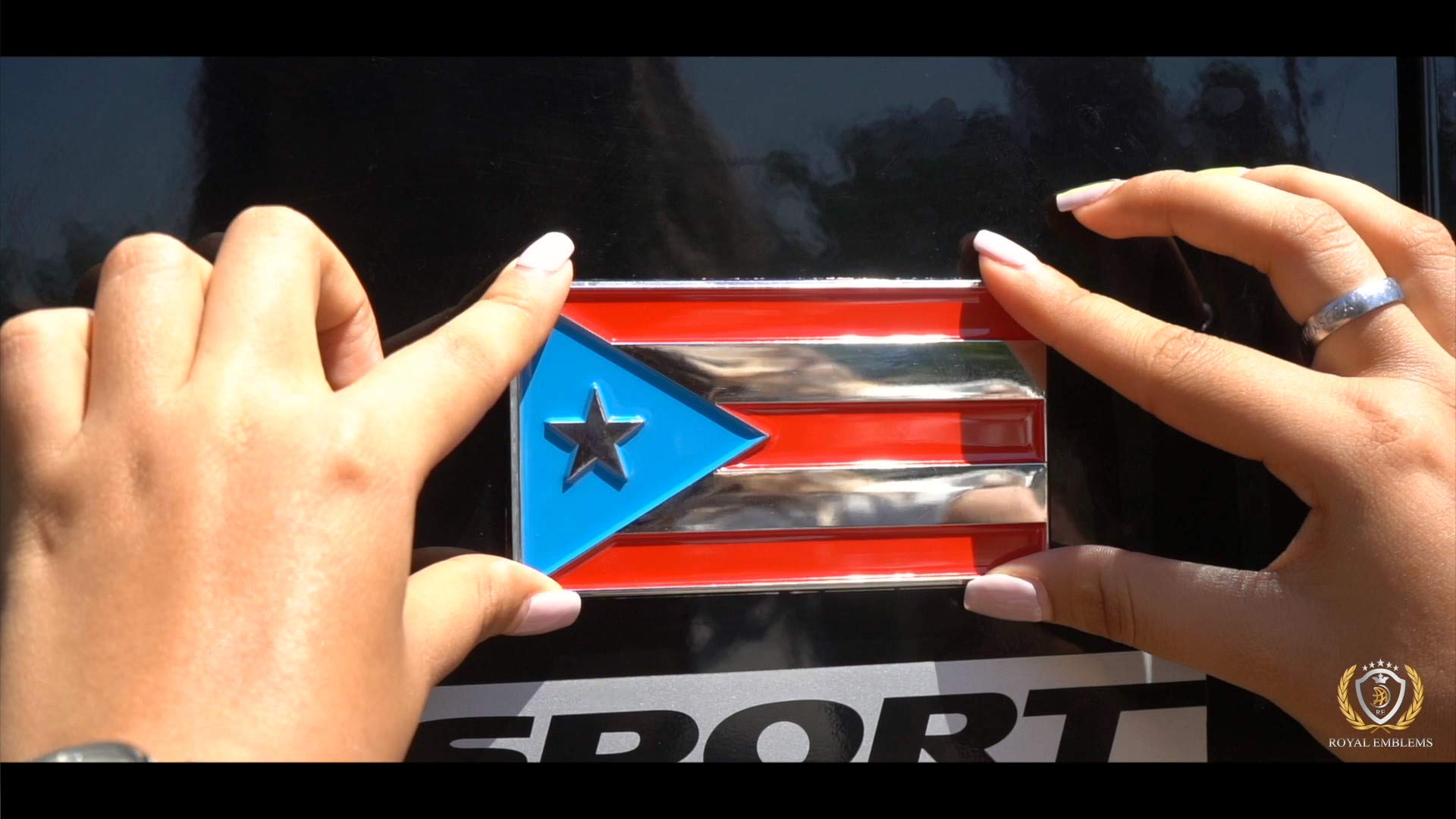Puerto Rico Car Flag Emblem - Chrome Plated, Strong Adhesive, Easy Peel & Stick - Perfect for Cars, Trucks & SUVs