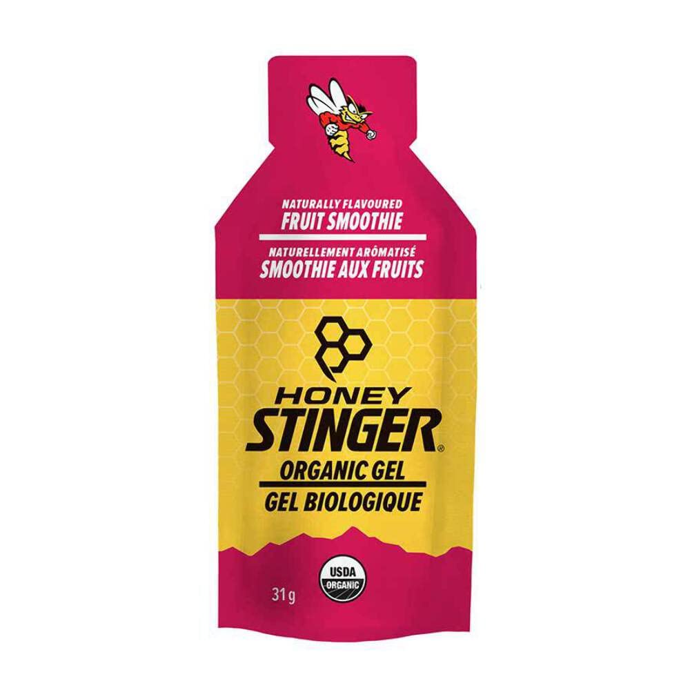 Honey Stinger Organic Energy Gel - Fruit Smoothie Flavor, Pack of 24 | Natural Sports Nutrition for Runners, Cyclists & Athletes | Pre-Workout & Endurance Boost