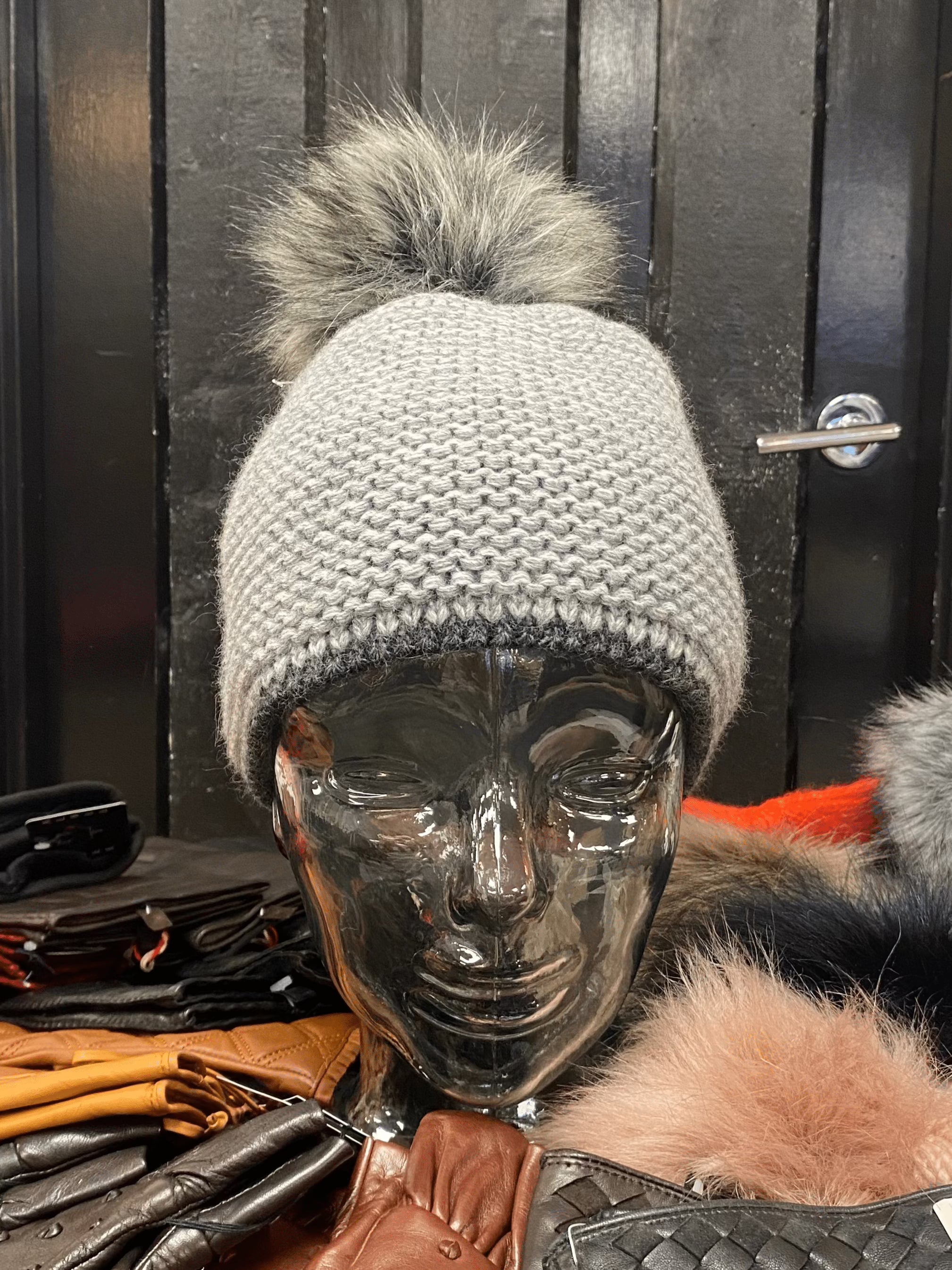 Cozy Knit Fleece Lined Pom Pom Winter Beanie Hat for Women - Warm Soft Cuffed Knit Hat for Cold Weather, Outdoor Activities & Fashion Accessories