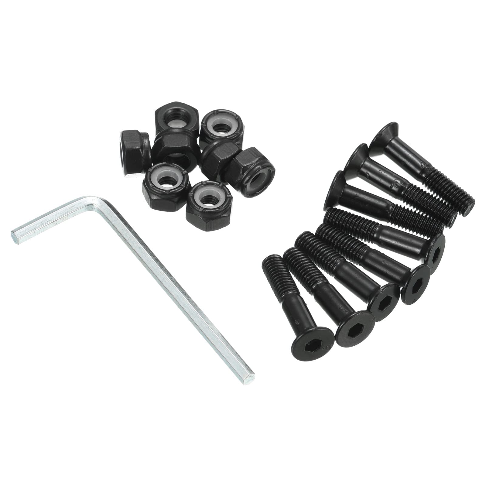 PATIKIL Skateboard Hardware Kit - 8 Hex Head Bolts, Nuts & Spanner for Longboard, Cruiser, Skateboard Assembly & Maintenance | Durable Mounting Screws for Smooth Riding