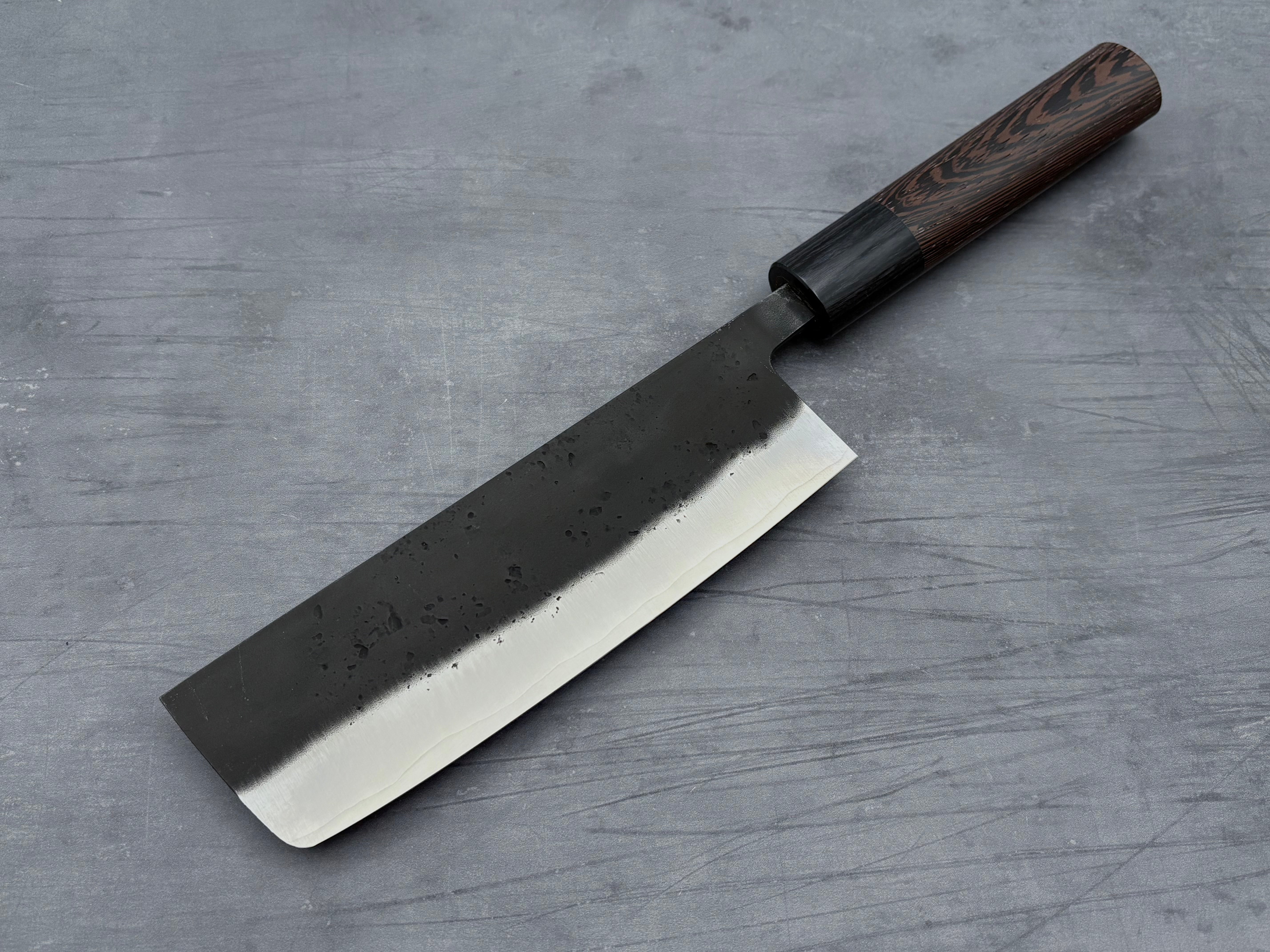 Premium Ohishi SLD Nakiri Knife - Japanese High-Carbon Steel Blade for Professional Chefs & Home Cooks - Perfect for Slicing, Dicing & Chopping Vegetables