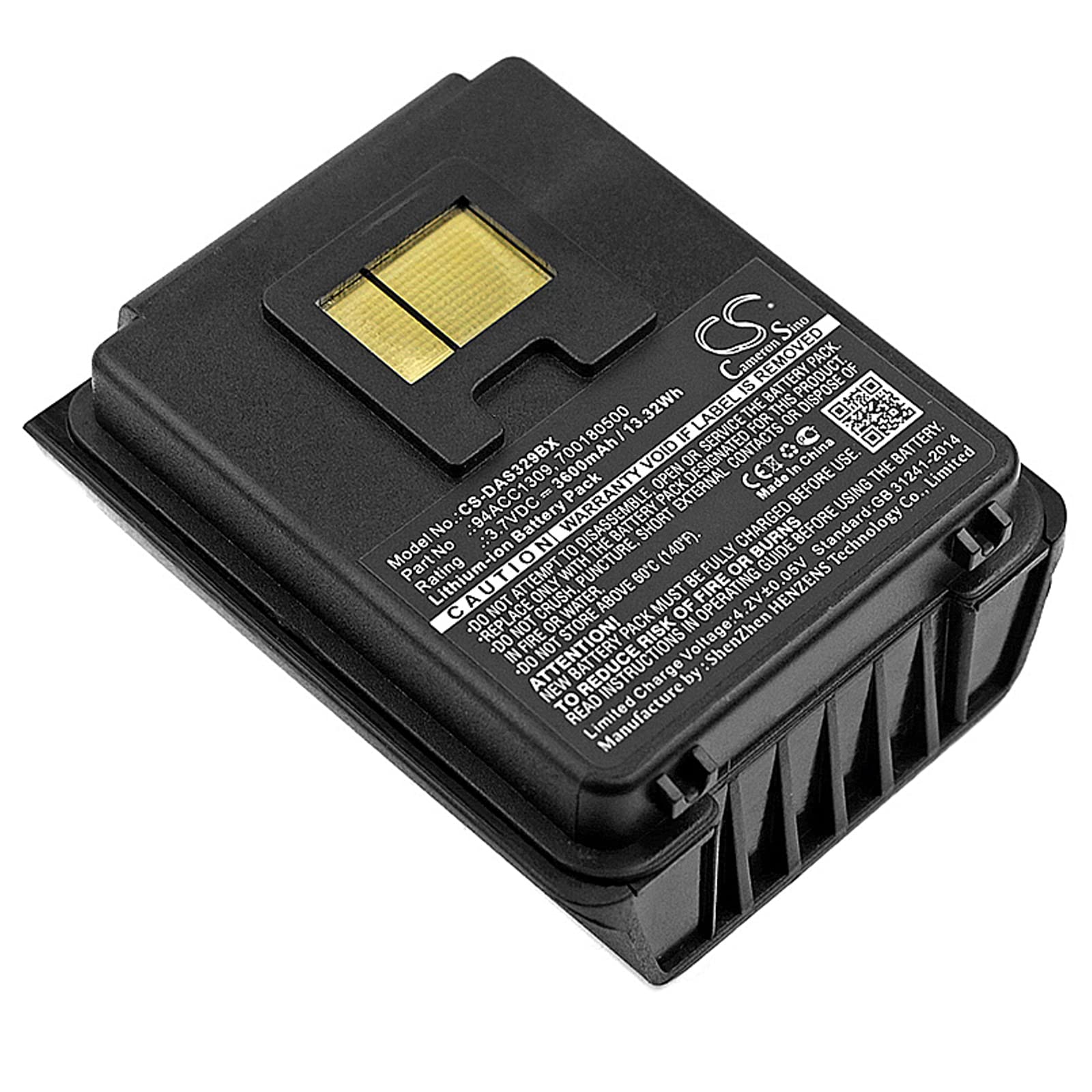 TECHTEK 3600mAh Replacement Battery for Datalogic Skorpio & Skorpio Gun Series - Compatible with EQ, CE Models - Replaces 700180500, 700180501, 942301000, 94ACC1309, 94ACC1329, GMC-1805 - Perfect for Warehouse Scanners, Retail Inventory & Logistics Use
