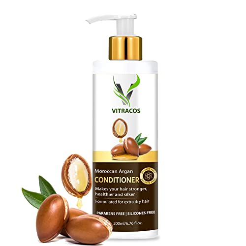 Moroccan Argan Oil Hair Conditioner for Dry Damaged Hair - 200ml Deep Moisturizing Treatment for Stronger, Healthier & Silkier Hair | Pack of 1 | Perfect for Daily Hair Care & Salon-Quality Results at Home