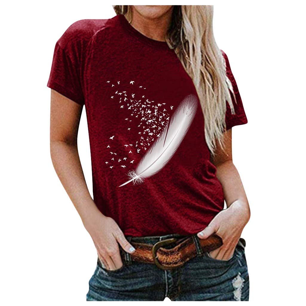 Aniywn Women's Casual T-Shirt - Soft Cotton Comfort Fit Tee for Everyday Wear | Perfect for Work, Lounge & Outings