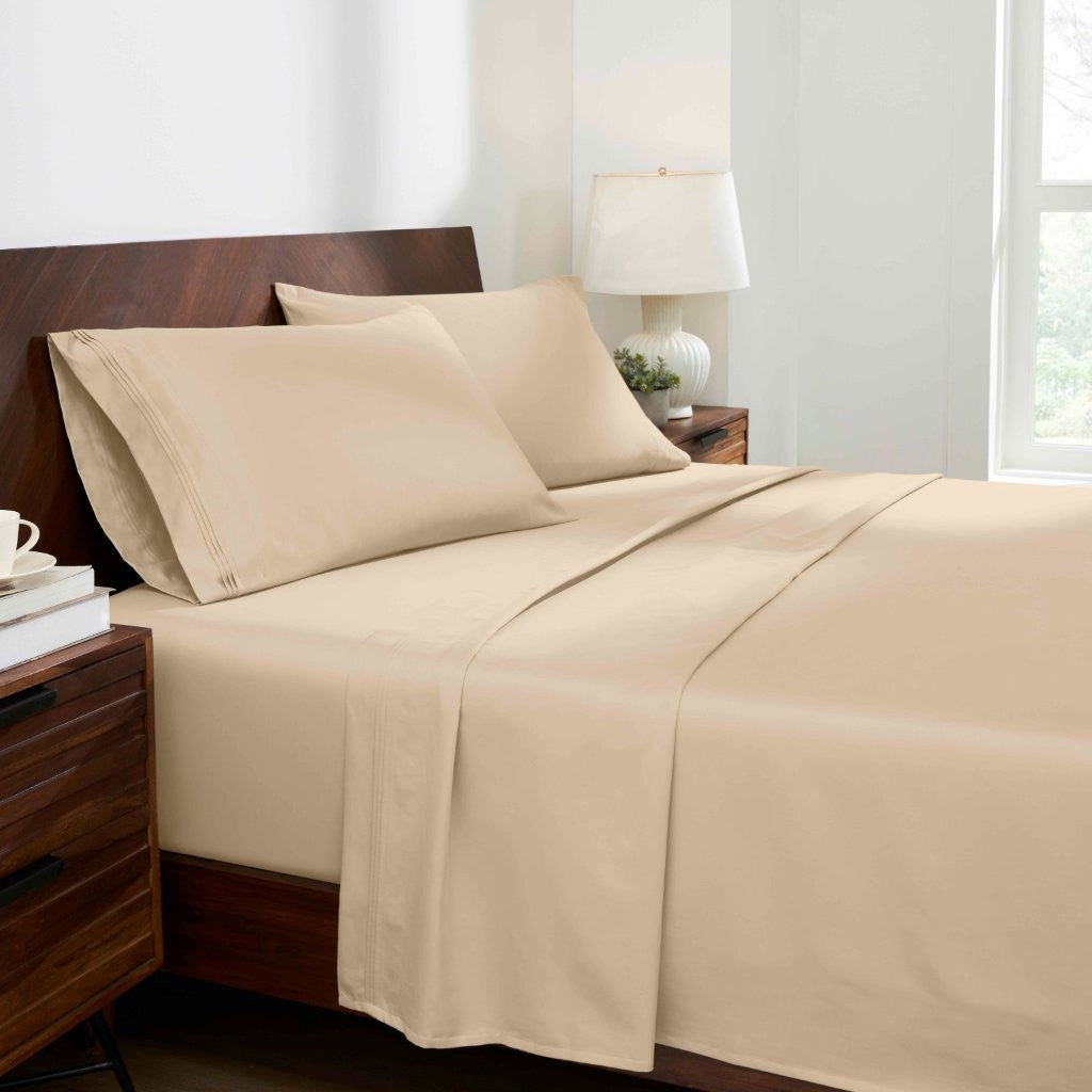 Premium 1000 Thread Count Egyptian Cotton Sheet Set - Eco-Friendly, Breathable & Hypoallergenic - Perfect for Luxury Bedrooms & Hot Sleepers