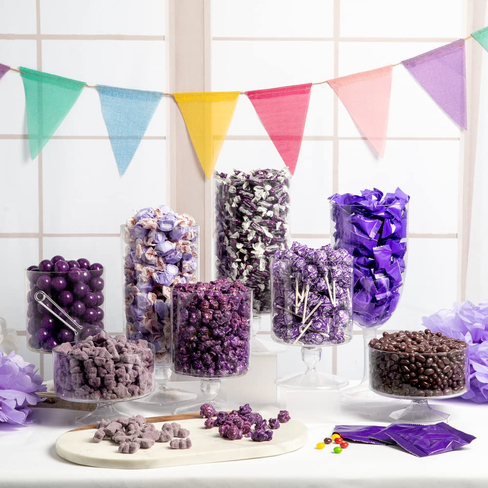 Purple Candy Buffet Table for Parties (Serves 24-36) - Bulk Non-Heat Sensitive Candy for Weddings, Baby Showers & Birthday Celebrations