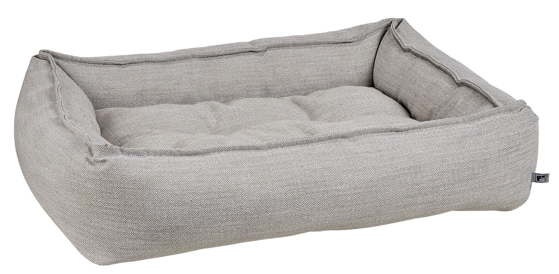Premium Sterling Pet Lounge Bed for Dogs & Cats - Haze Performance Linen Fabric - Cozy Pet Sofa for Living Room, Bedroom & Travel