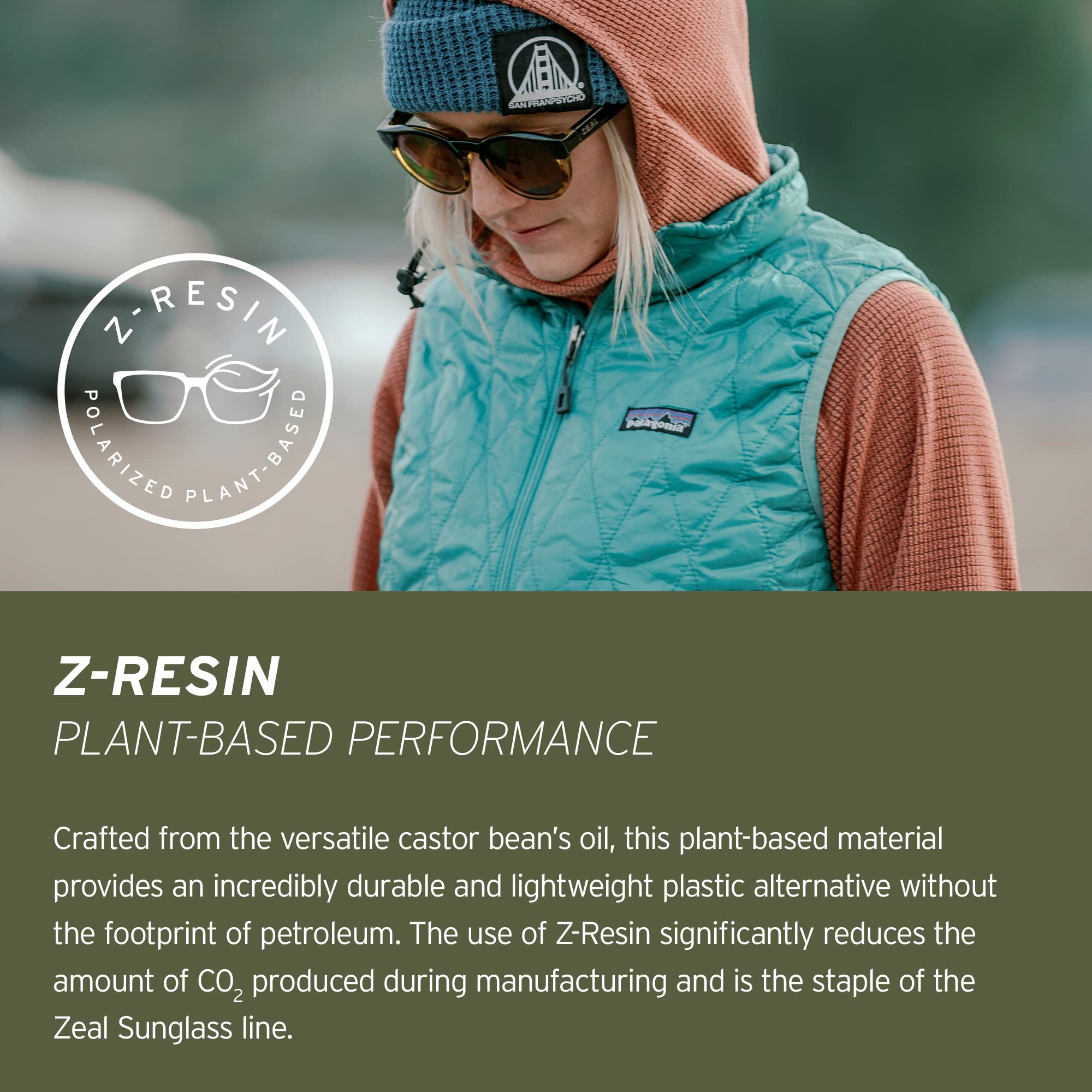 Zeal Optics Dawn Polarized Sunglasses – Eco-Friendly Plant-Based Frames for Men & Women – Perfect for Running, Hiking, and Outdoor Adventures