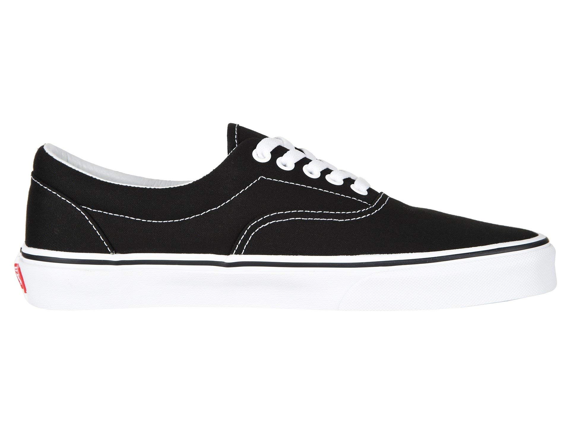 Vans Unisex Era Sneakers - Classic Black & White Canvas Skate Shoes for Men & Women, Size 5.5 | Comfortable Casual Wear for Skateboarding, Street Style & Everyday Outfits
