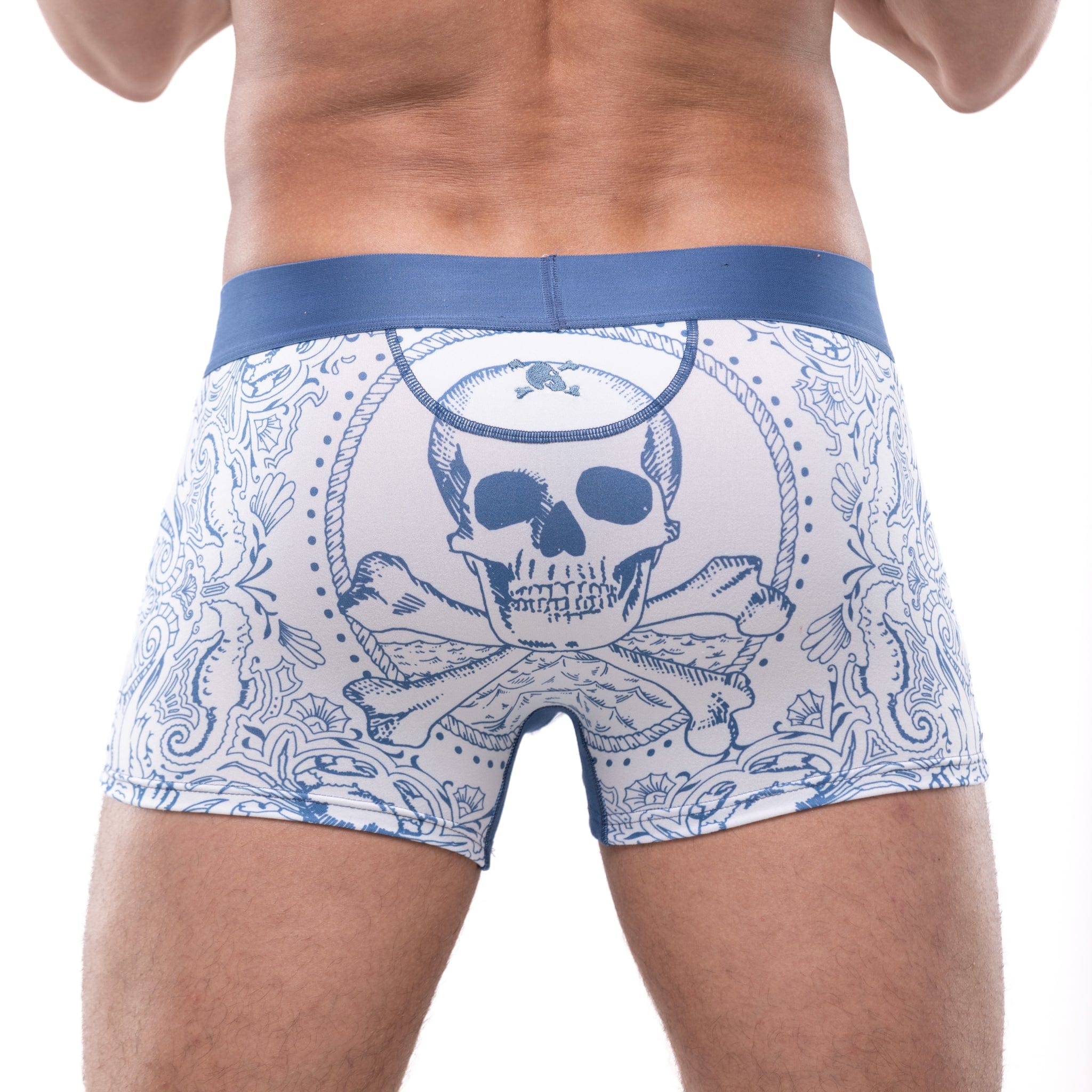 Nautical Bandana Swim Trunk for Men - Quick Dry Beach Shorts with Adjustable Waistband - Perfect for Swimming, Surfing, and Summer Vacations