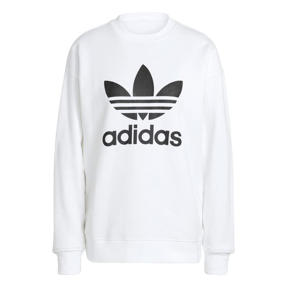 Adidas Originals Women's Trefoil Crew Sweatshirt - Comfortable Casual Pullover for Everyday Wear | Gym, Lounge & Street Style Outfits